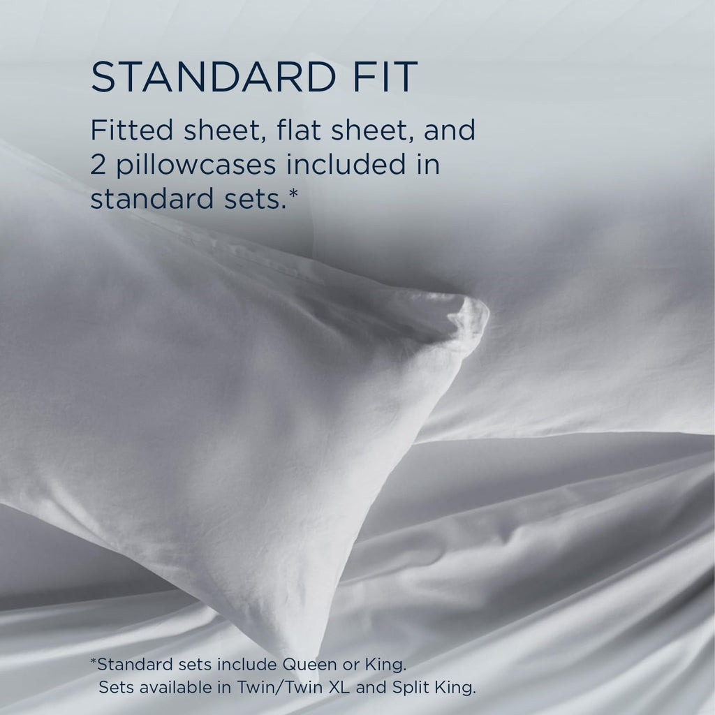 TEMPUR Classic Cotton Sheet Set Cool Gray - Twin