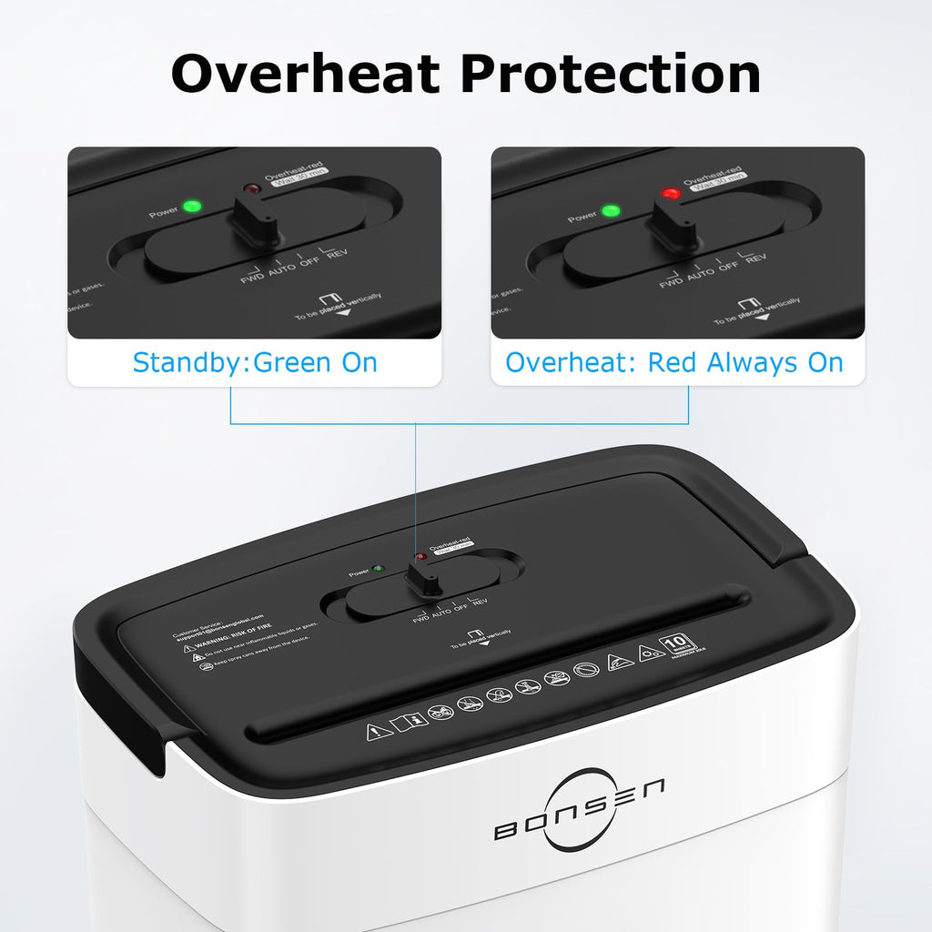 BONSEN Shredder for Home Office, 4 Gallons 8-Sheet Cross Cut Credit Card Shredder, Small Paper Shredder for Home Use, High Security Level P-4, ETL Certification (S3101)