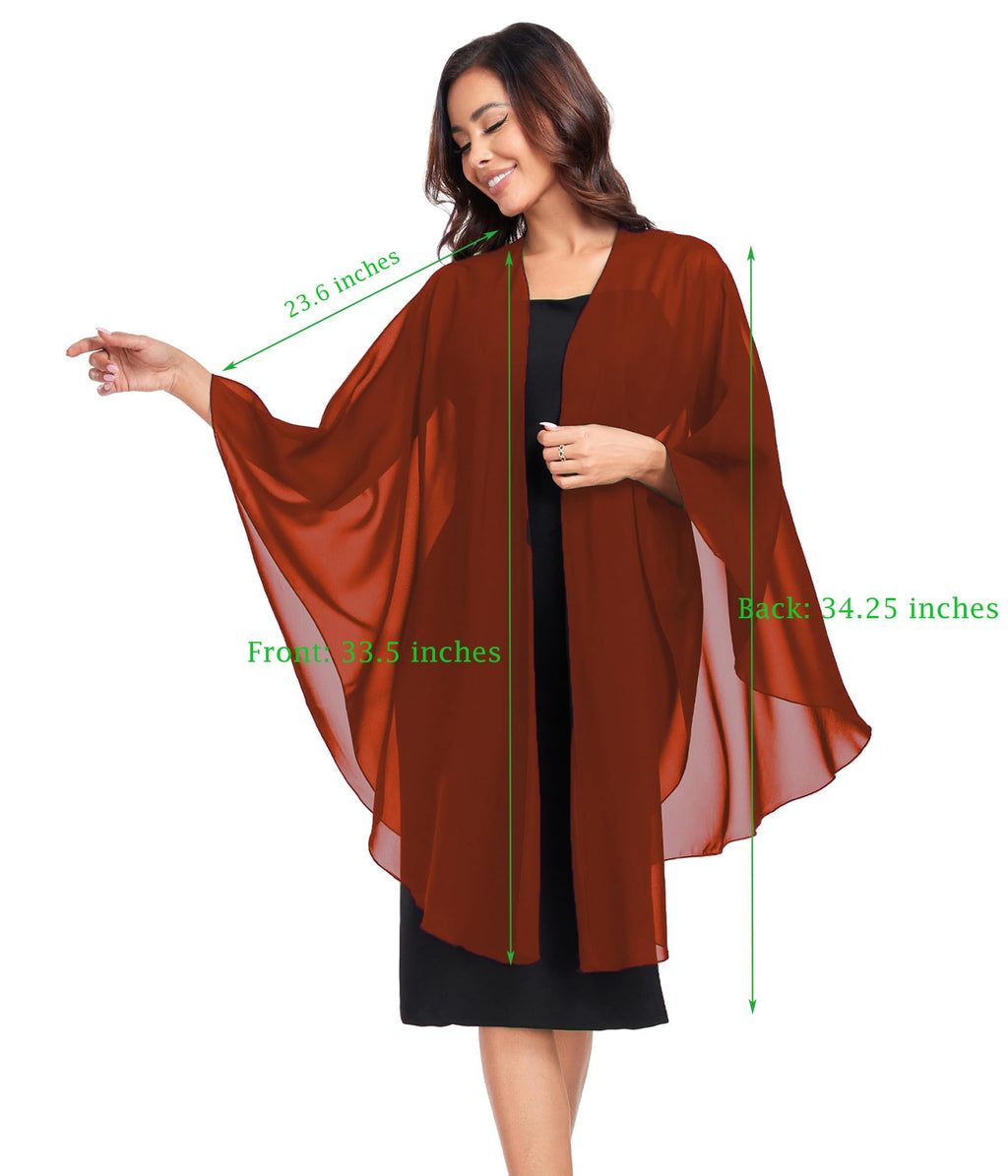 TONGFANTFL Shawls Wraps for Evening Wedding Party Chiffon Scarf Soft Bridal Wraps Wedding Guest Shawl Coverage