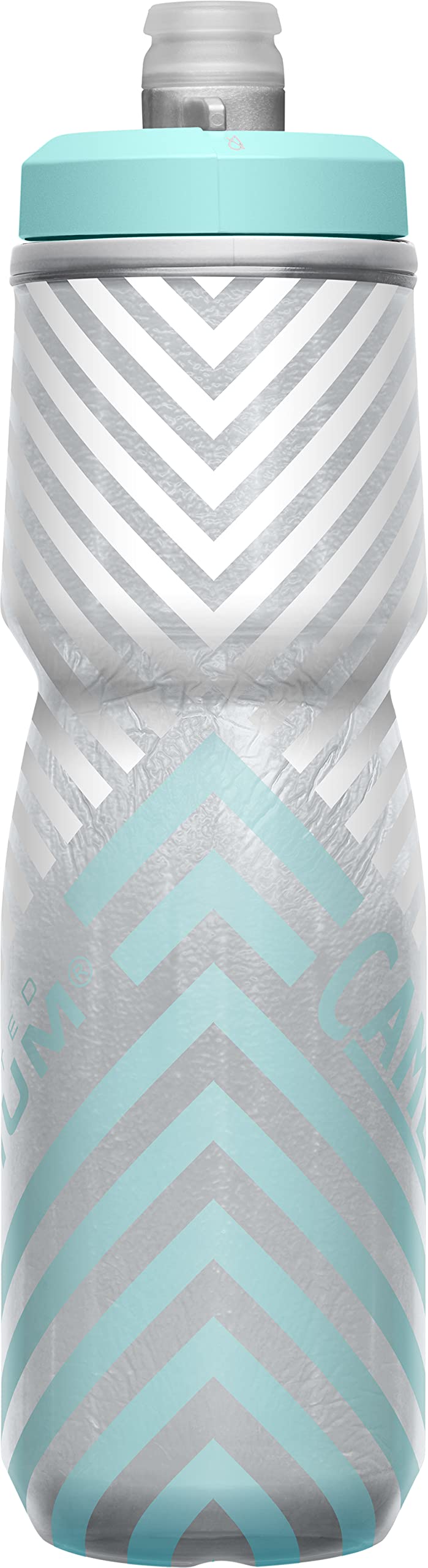 CamelBak Podium Chill Insulated Bike Squeeze Water Bottle, Cold Retention for Cycling, 24oz, Reflective Ghost