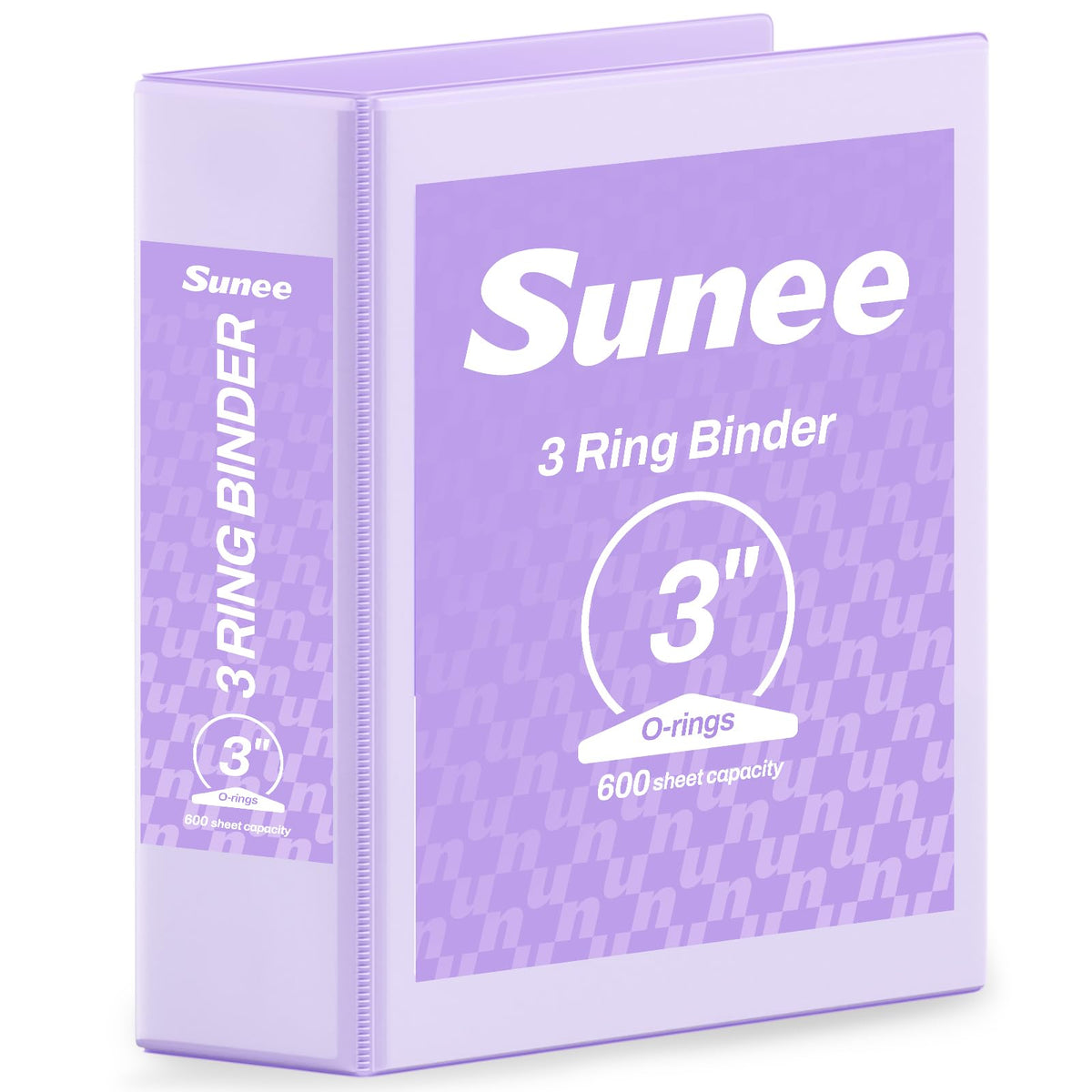 SUNEE 3 Ring Binder 1/2 Inch 1 Pack, Clear View Binder Three Ring PVC-Free (Fit 8.5x11 Inches) for School or Office Supplies, Black