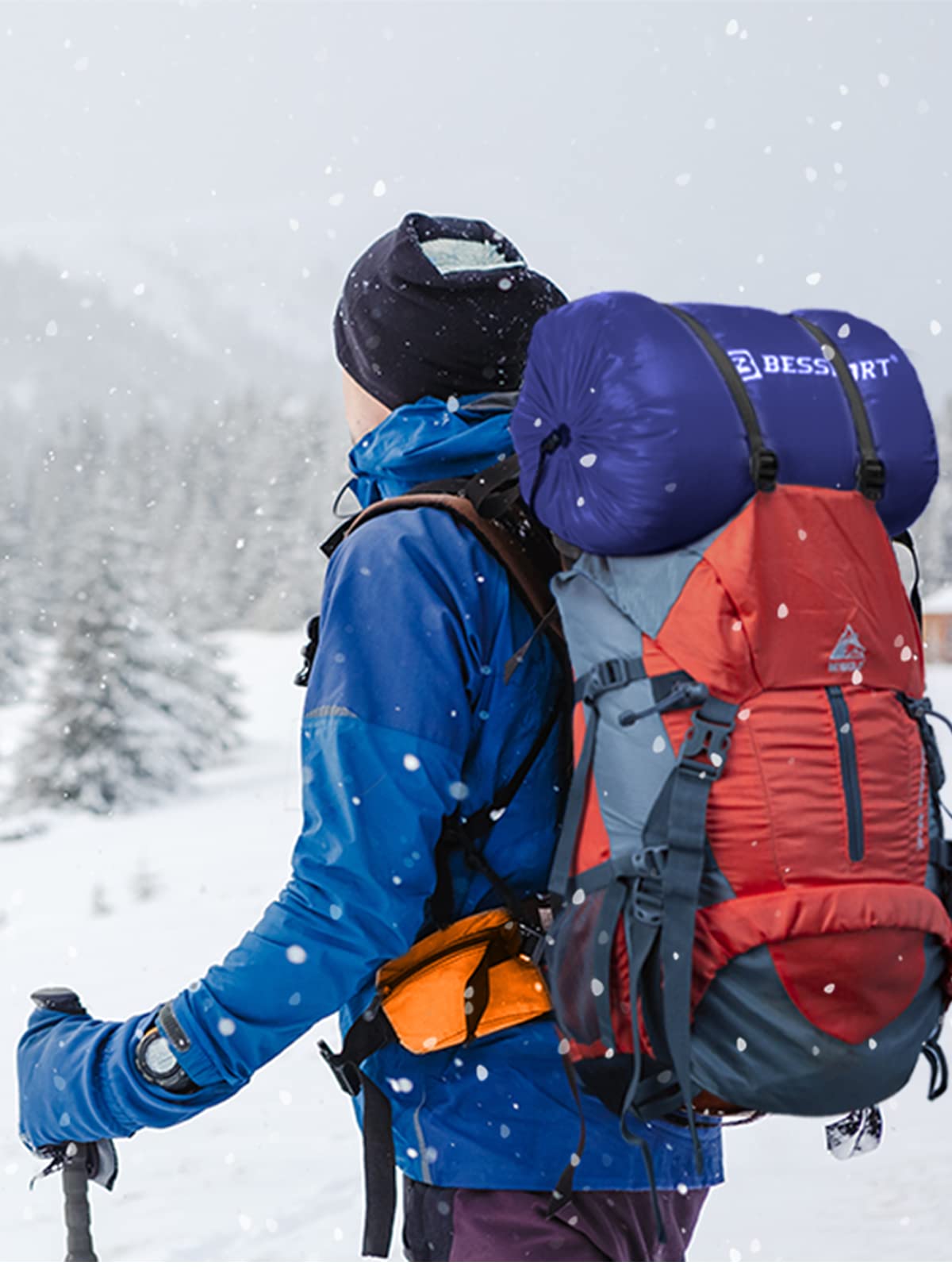 Bessport Mummy Sleeping Bag | 15-45 ℉ Extreme 3-4 Season Sleeping Bag for Adults Cold Weather– Warm and Washable, for Hiking Traveling & Outdoor Activities