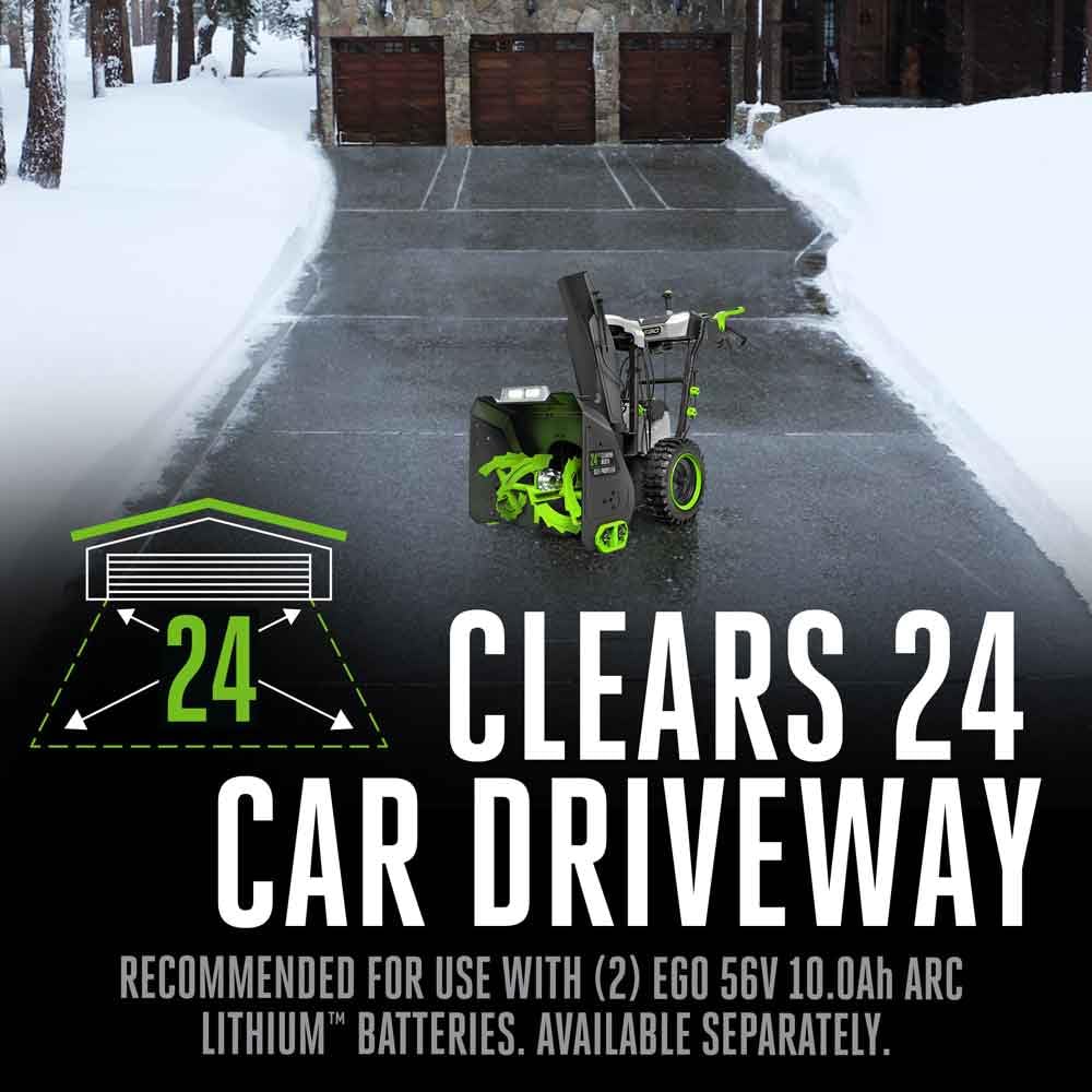 EGO POWER+ 24" Electric Snow Blower, Self-Propelled 2-Stage, Battery and Charger Not Included - SNT2400