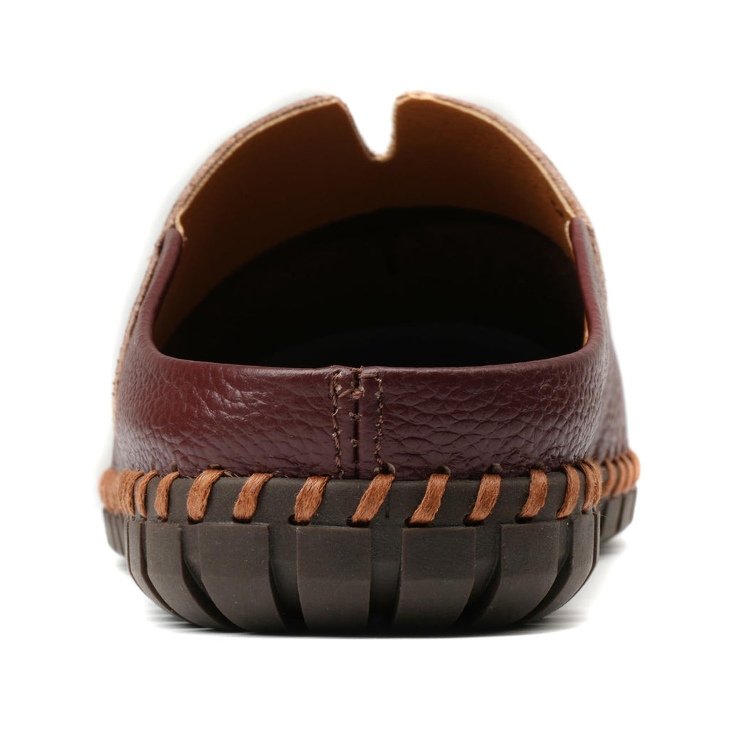 Men’s Slip-On Loafers Mules Clog Handmade Leather Slippers Hand Stitched no-Heel Casual Shoes for Men Breathable Comfortable Soft