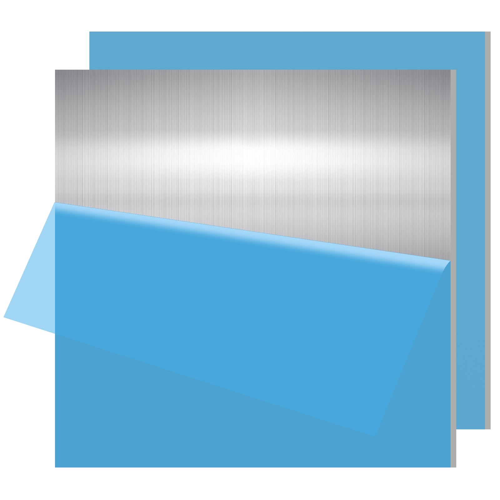 5PCS 6061 Aluminum Sheet Metal 1/4" x 4" x 4", Aluminum Plates Covered with Protective Film, Heat Treatable Aluminum Flat Bar for DIY Craft, Industry
