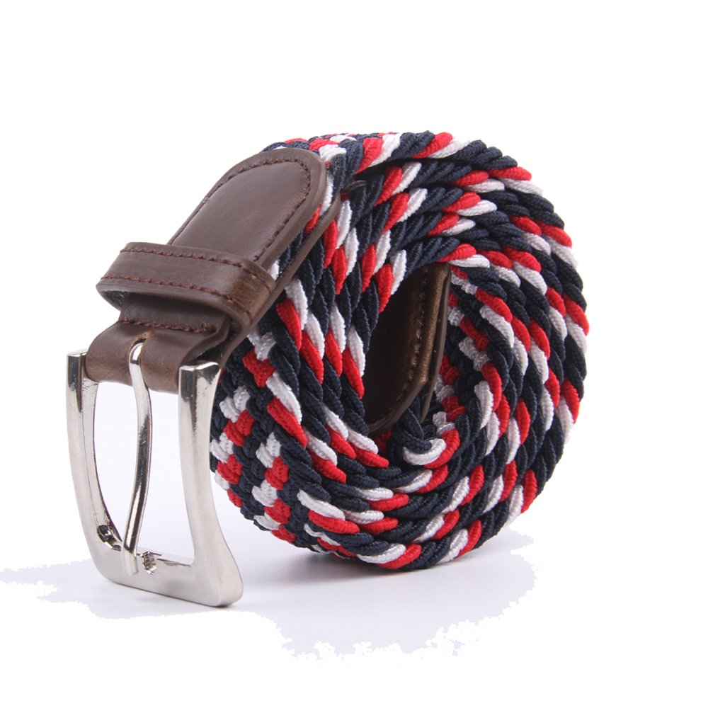 Gelante Canvas Elastic Fabric Woven Stretch Multicolored Braided Belts