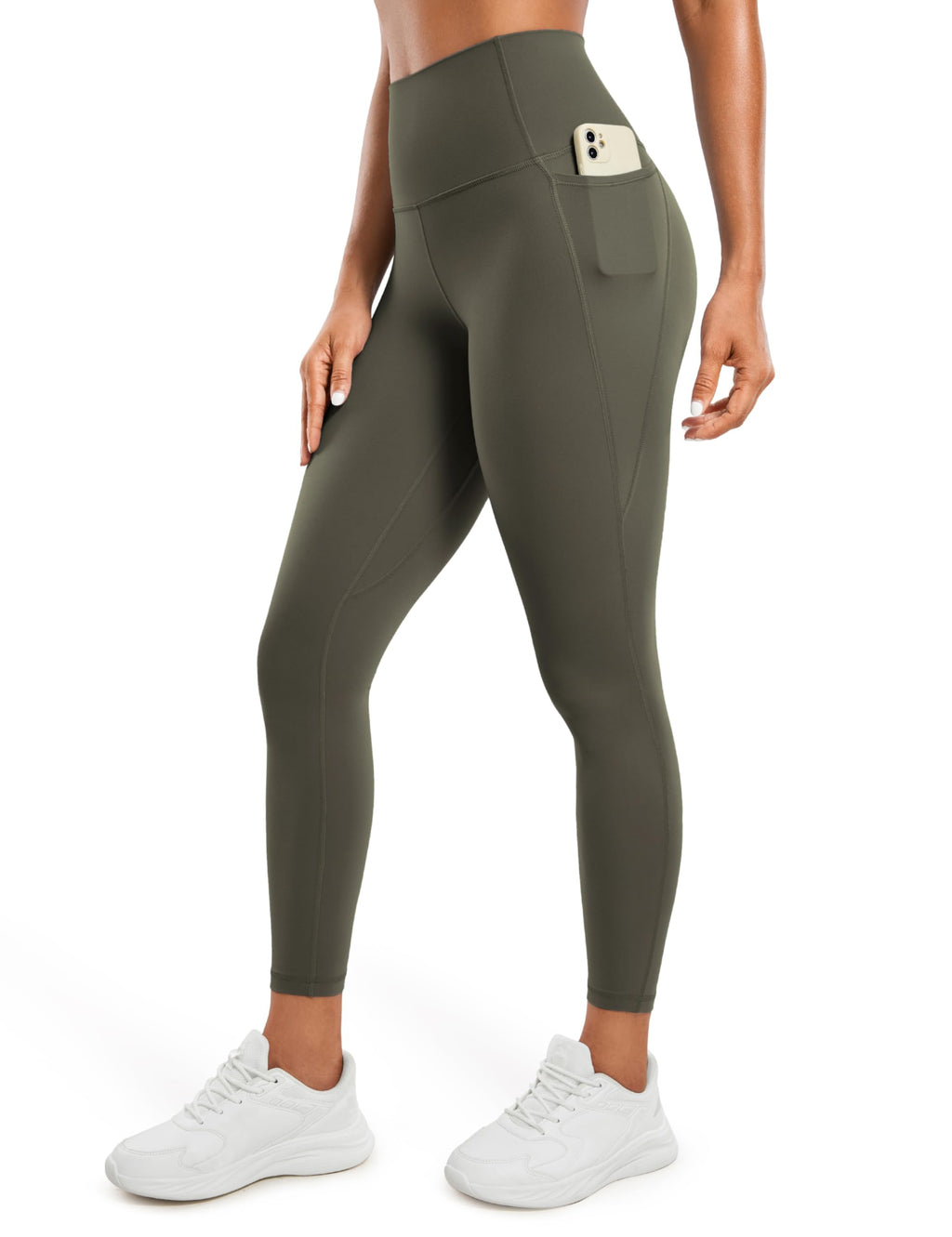 CRZ YOGA Butterluxe Workout Leggings Pockets 25'' - High Waisted Gym Womens Yoga Pants Buttery Soft