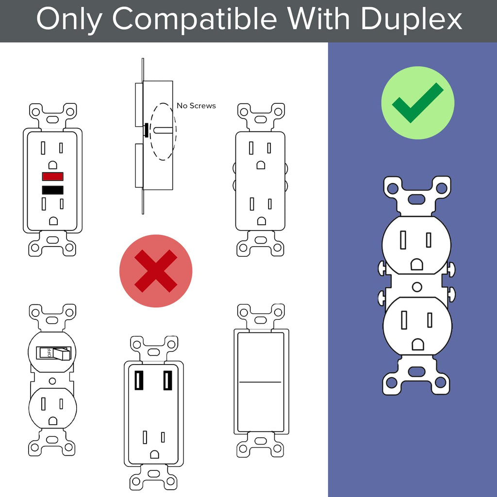 Single - SnapPower GuideLight [For GFCI Outlets] - Replaces Plug-In Night Light - Electrical Receptacle Wall Plate with LED Night Lights - Auto On/Off Sensor - (GFCI, White)