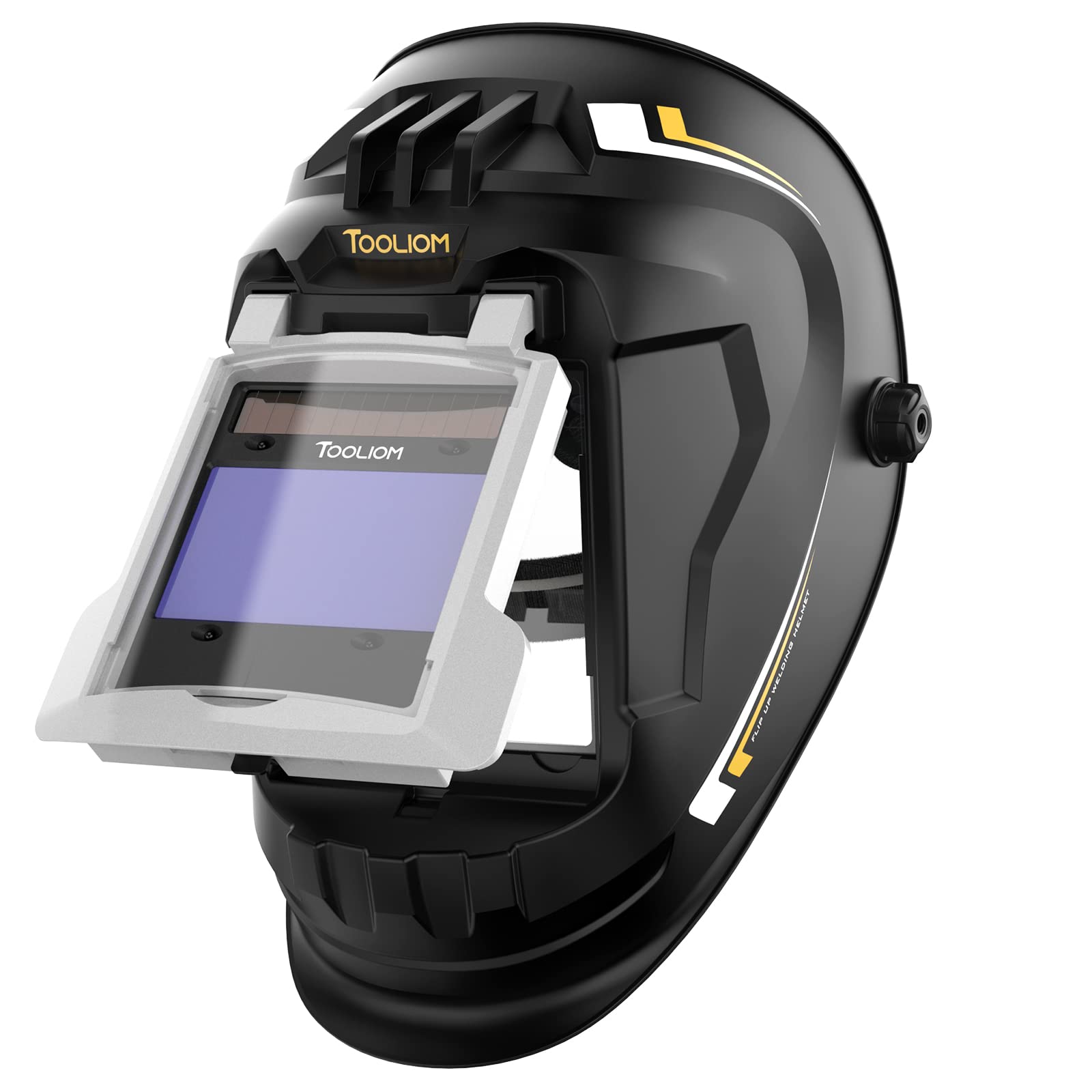 TOOLIOM Flip Up Welding Helmet 3.64 x 1.67 inch Auto Darkening Clamshell Welding Mask True Color Lift Front Welding Hood