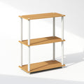 Furinno Turn-N-Tube Book Shelf, 4-Tier Bookshelf, Bookcase with Multipurpose Compact Display Rack, 11.6 x 23.6 x 43.2, for Living Room, Bedroom, Home Office, Americano/Black