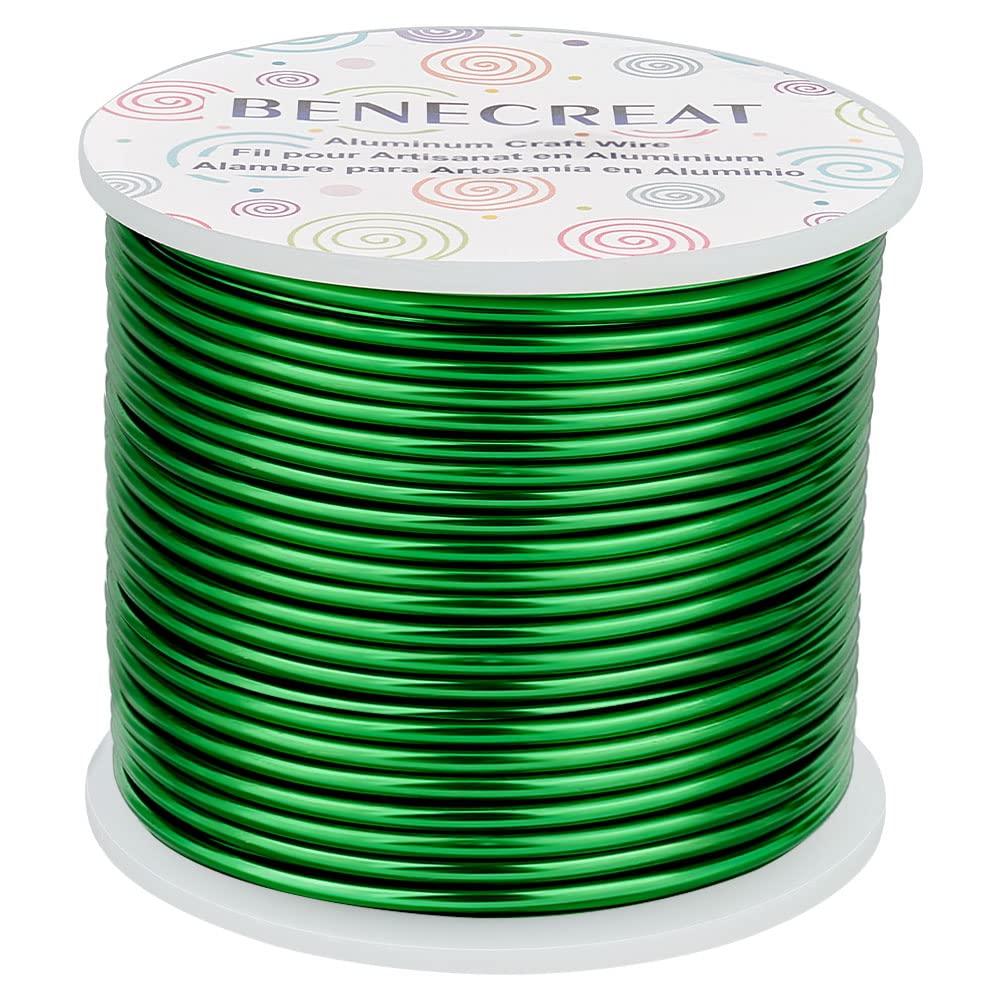 BENECREAT 9 Gauge Jewelry Craft Aluminum Wire 55 Feet Bendable Metal Sculpting Wire for Halloween Craft Floral Model Skeleton Making (Black, 3mm)