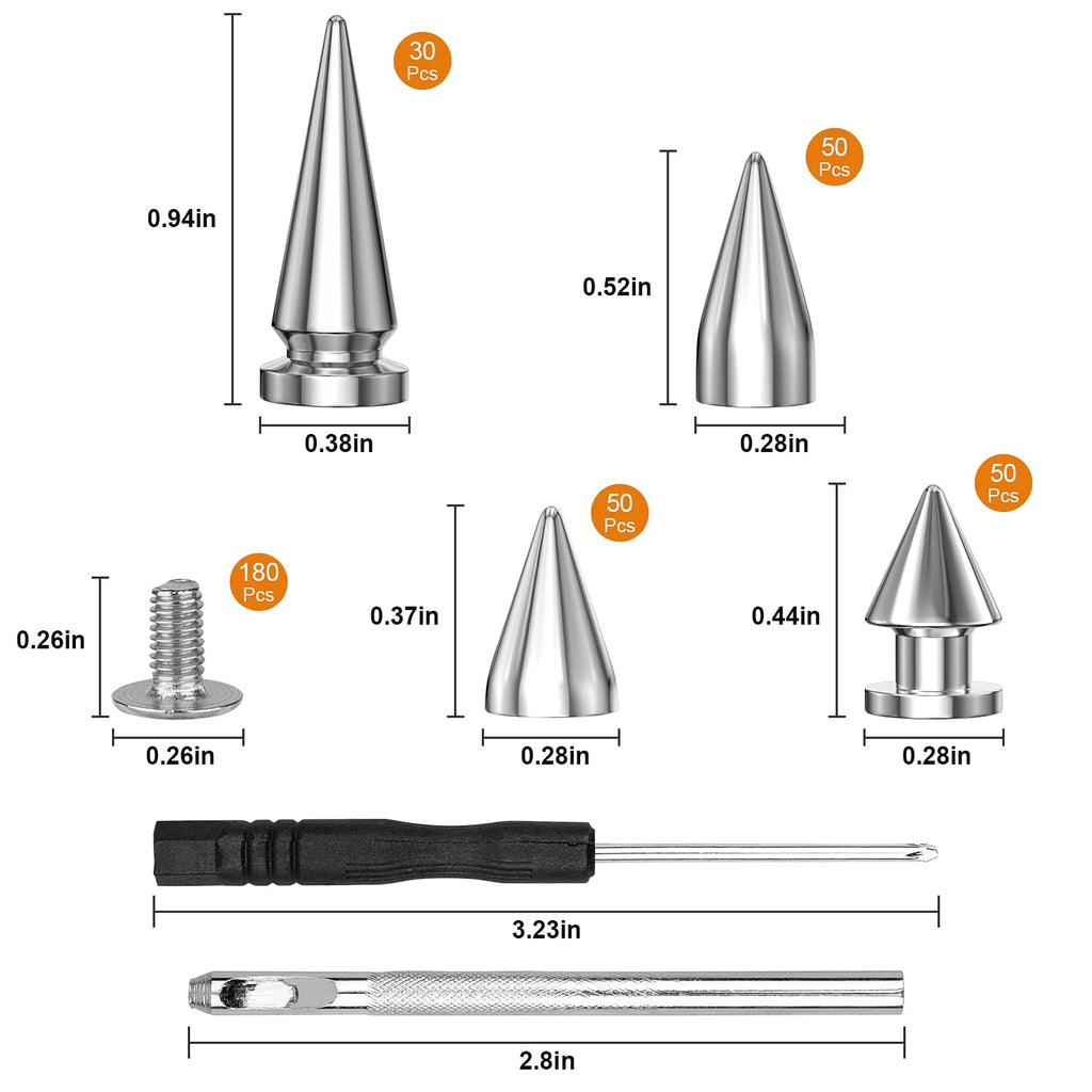 100 Sets Chicago Screws for Leather Crafting 7/20 Inch, 5 Colors of Rivets for Leather, Chicago Screws for DIY Leathercraft (Silver, Light Gold, Bronze, Antique Copper, GunMetel)