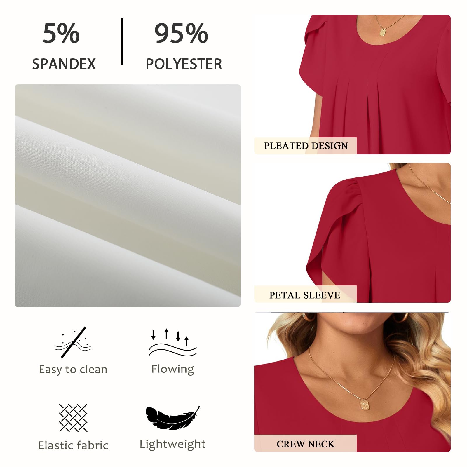 Bestbee Womens Plus Size Tops Dressy Casual Summer Chiffon Blouses Short Sleeve Dress Shirts Business Loose Fit Tunics