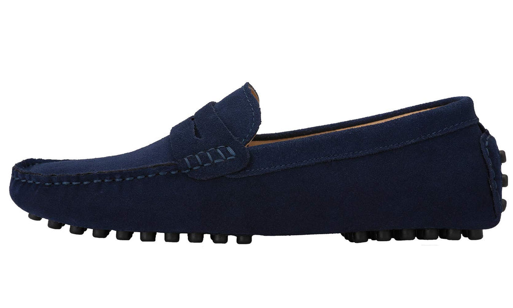 JIONS Mens Driving Penny Loafers Suede Moccasins Slip On Casual Dress Boat Shoes