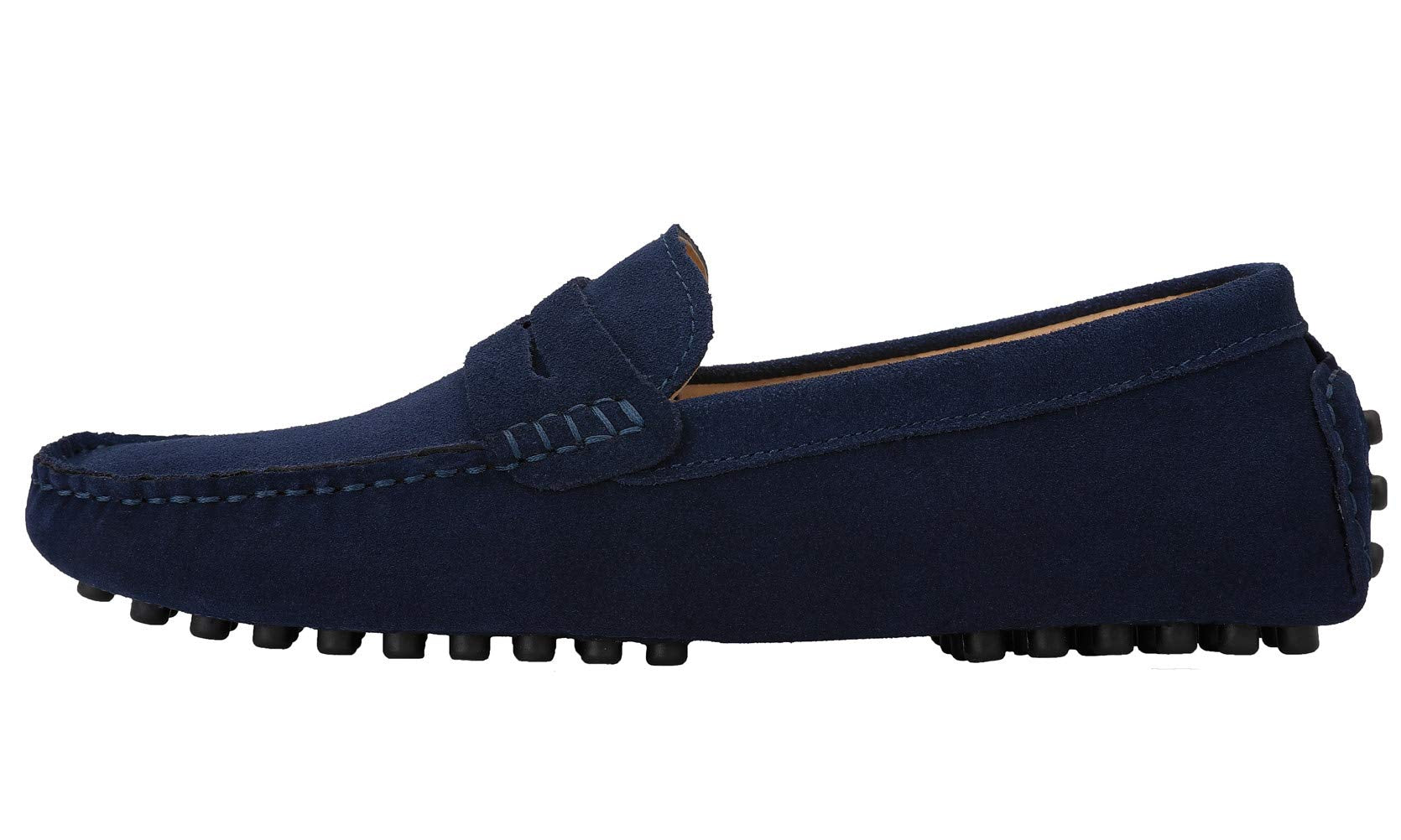 JIONS Mens Driving Penny Loafers Suede Moccasins Slip On Casual Dress Boat Shoes