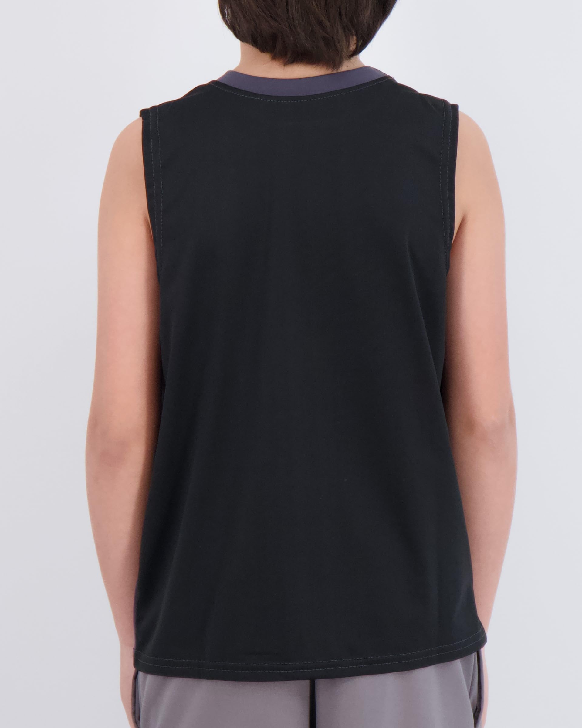 Real Essentials 5 Pack: Boys Dry-Fit Active Athletic Performance Tank Top