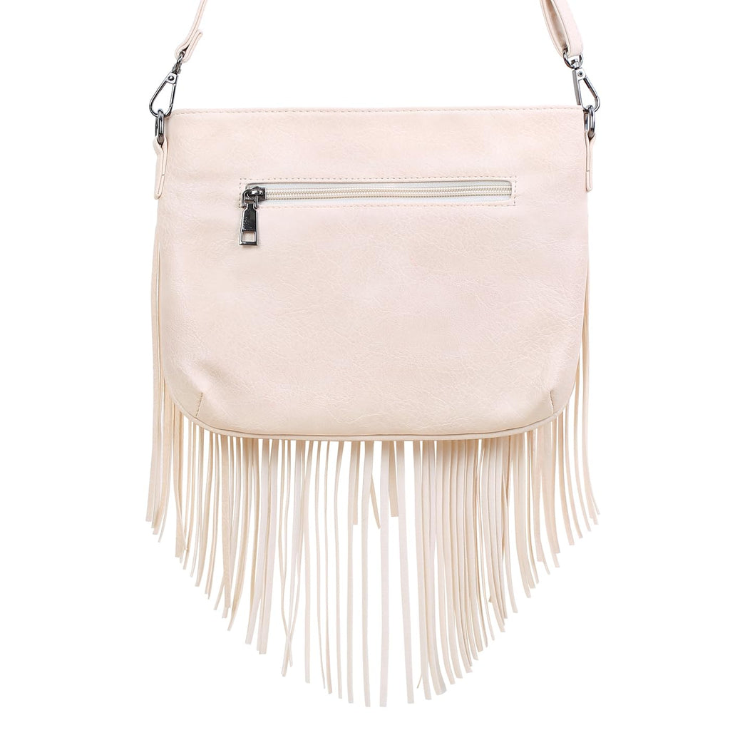 HDE Women's PU Leather Hobo Fringe Crossbody Tassel Purse Vintage Flap Envelope Handbag Western Sling Shoulder Bag