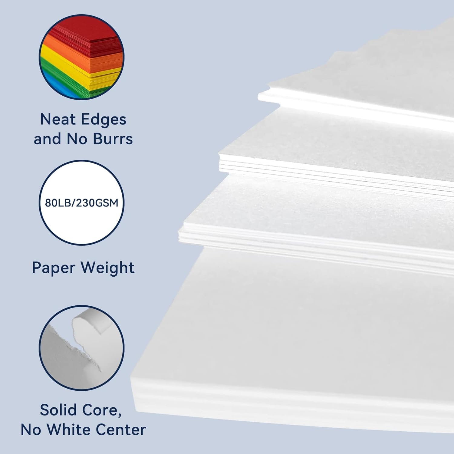 Black Cardstock 50 sheets, 12” x 12” Cardstock Paper Bulk Construction Paper,250GSM Card Stock Printer Paper Scrapbooking Supplies for Diy Crafts Cricut Card Making (Black)
