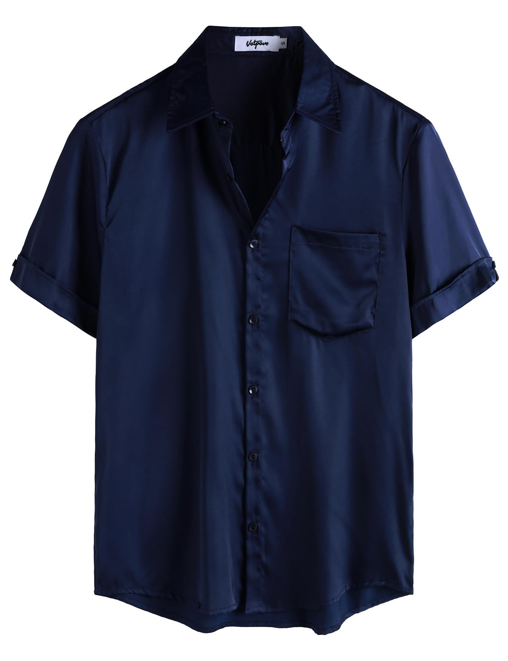 VATPAVE Mens Summer Jacquard Regular Fit Shirts Casual Button Down Short Sleeve Beach Tops with Pocket