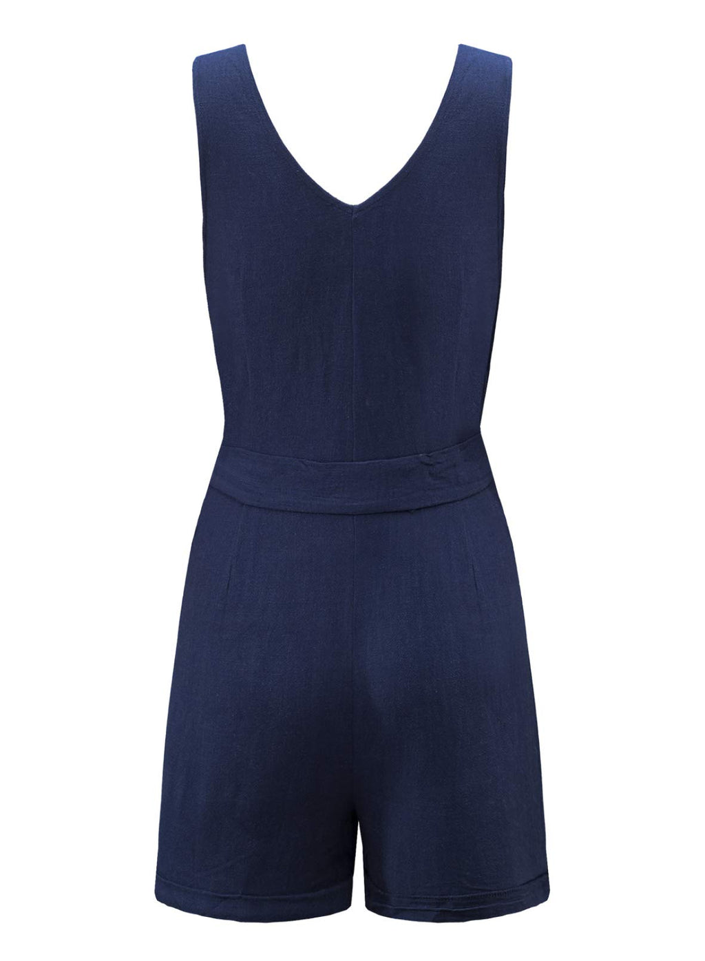 Acelitt Womens Casual Summer Crewneck Ruffle Sleeveless Rompers, XS-XXL