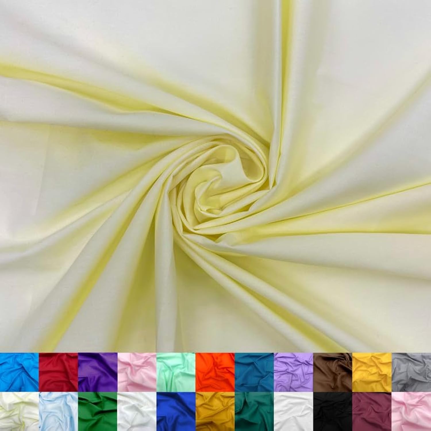 Ice Fabrics Cotton Polyester Broadcloth Fabric by The Yard - 60" Wide Soft & Breathable Broadcloth Fabric for Sewing - Perfect for Apparel, Bedding, Curtains and More - Black - 1 Yard