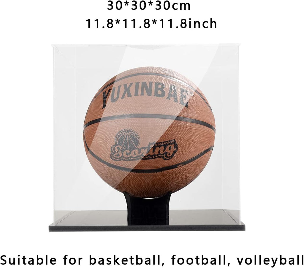 Clear Acrylic Display Case UV Protected Acrylic Basketball Holder, Display Case for Autographed Basketball, for basketballs, dolls, car models, souvenirs(basketball)