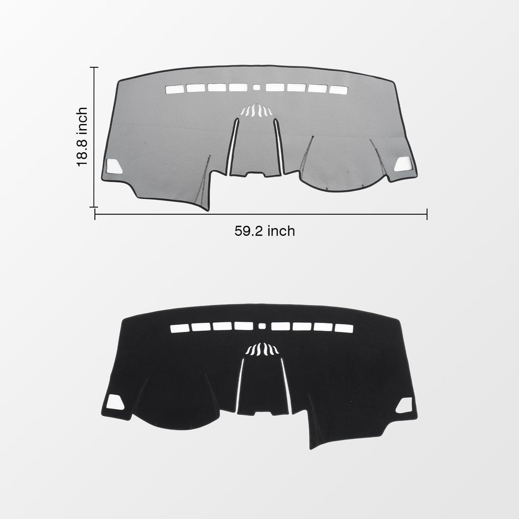 KUST Black Dash Cover for Ford Ranger 1995-2011/Ford Explorer 1995-2001/Mazda B2300 B2500 B3000 B4000 1995-2008/Mercury Mountaineer 1997-2001 Polyester Dashboard Cover Accessories for Ranger