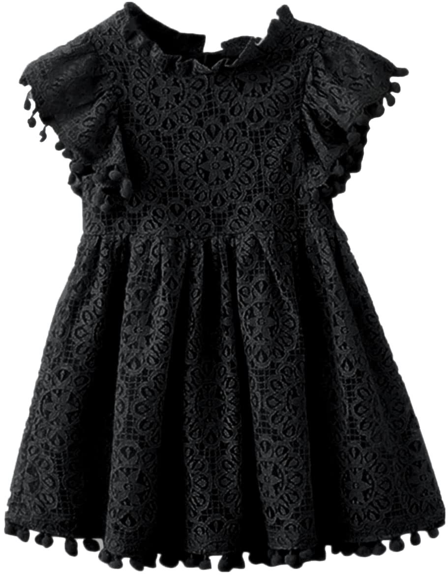 APRIL GIRL Flower Girl Dress, Lace Dress 3/4 Sleeve Dress