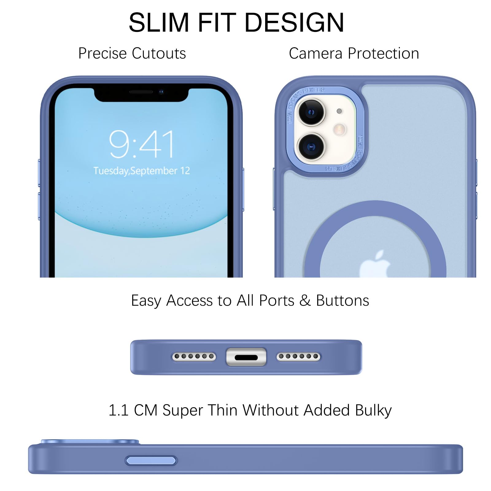 BENTOBEN for iPhone 11 Phone Case, Phone case for iPhone 11 Magnetic Case [Compatible with Mag Safe] Translucent Matte Slim Shockproof Anti-Fingerprint Protective Cover for iPhone 11 6.1’’ Black