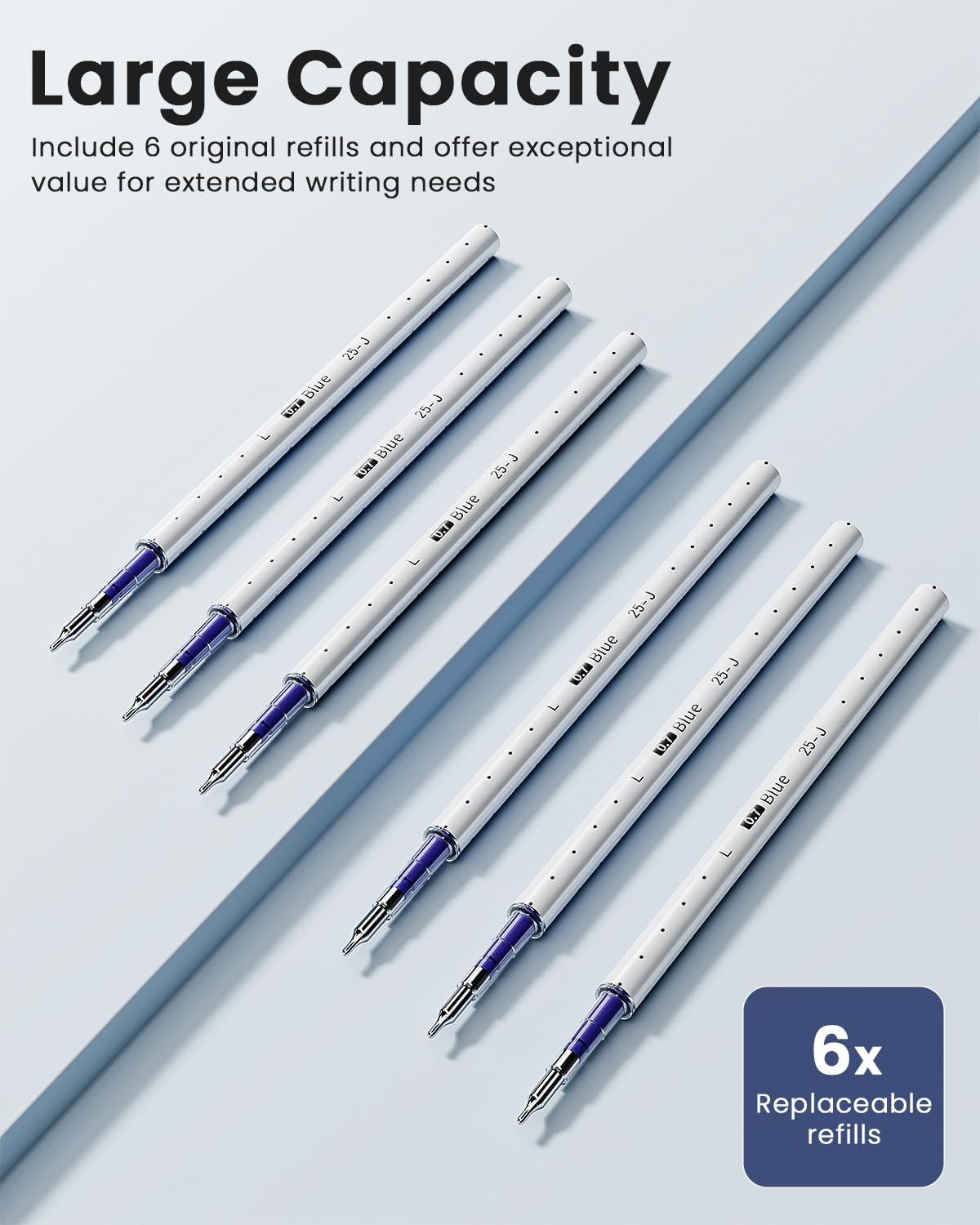 STAGEEK Blue Gel Pens GX3, 12Pcs Quick Dry Blue Ink Pens with 3 Extra Refills, Fine Point Retractable Smooth Writing Pens for Journaling, Office, Note Taking, School Supplies, Nurse Aesthetic(Blue)