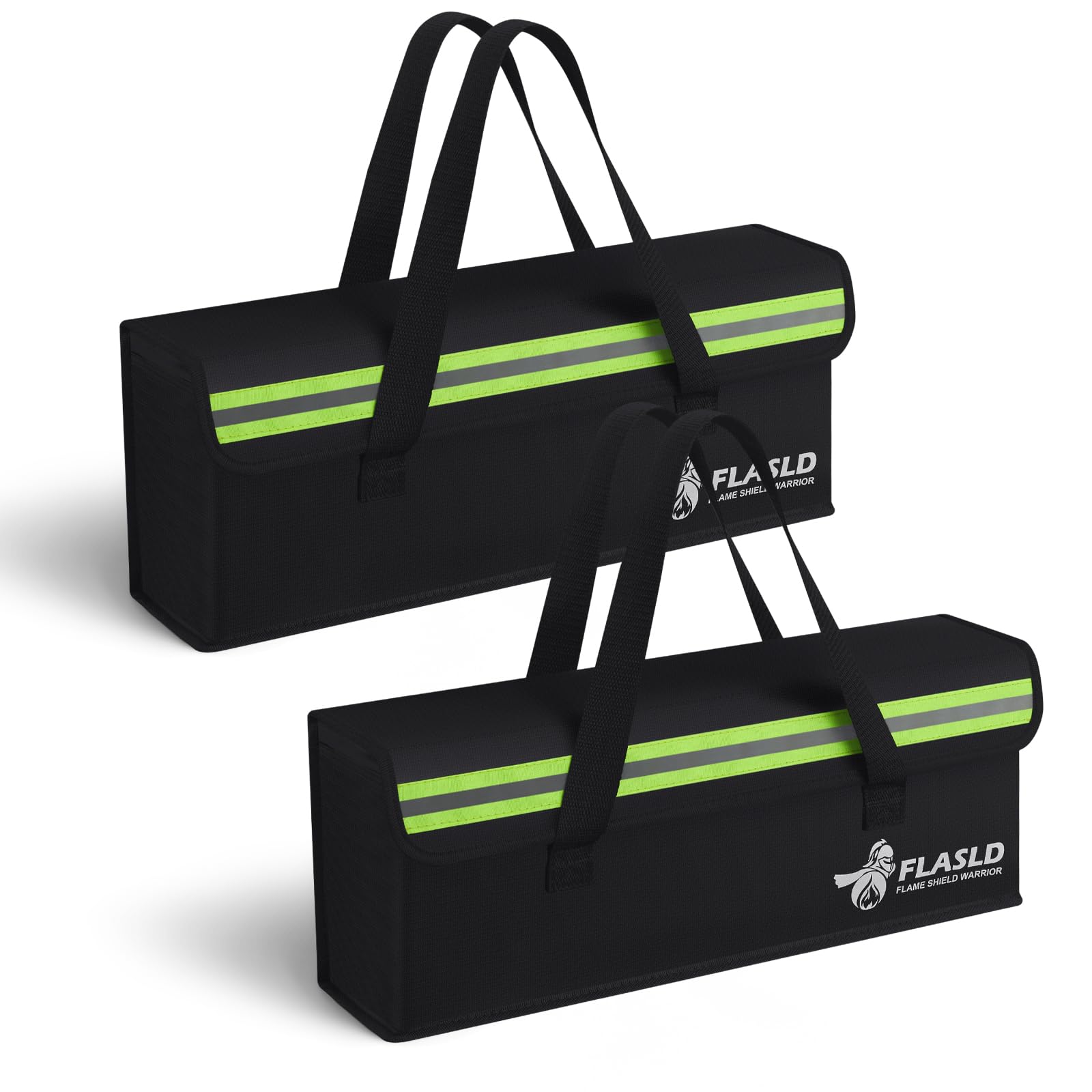 FLASLD Large Fireproof Lipo Bag for 100Ah Lithium Battery Storage and Charging, 14 x 7.8 x 9.5in Waterproof Box for Documents and Valuables