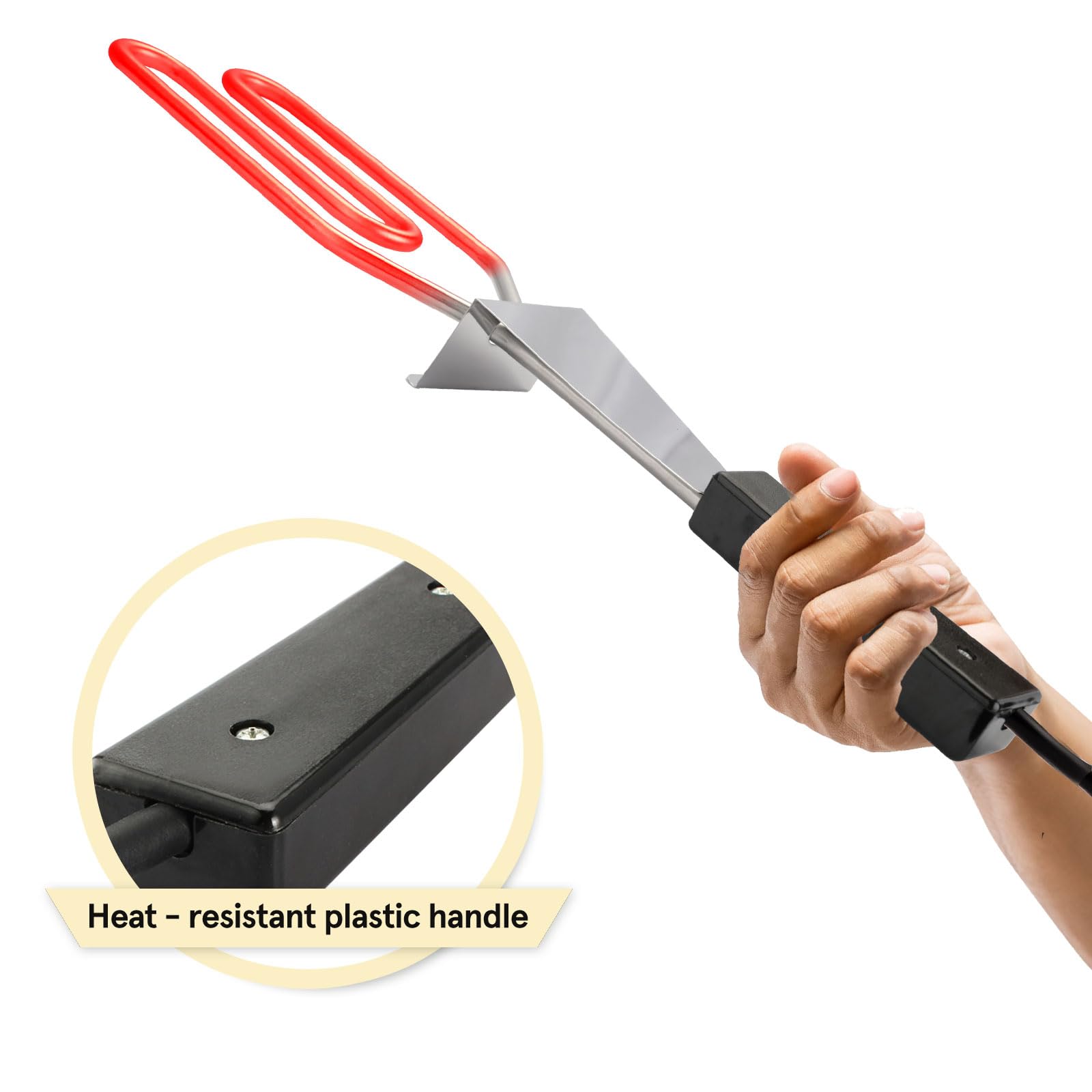 600W Electric Charcoal Starter Fire Lighter for BBQ Grill Smoker Fireplace, Firepit, Stove - Quickly Ignite Coals Briquettes Without Lighter Fluid or Matches - 29 Inch Power Cord