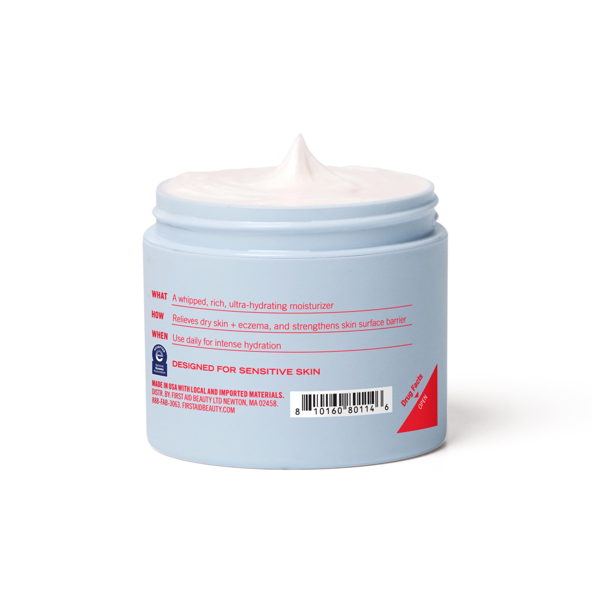 First Aid Beauty Ultra Repair Cream, Intense Hydration Face & Body Moisturizer with Colloidal Oatmeal, Helps Relieve Eczema, Dry Skin Barrier Repair, Fragrance Free