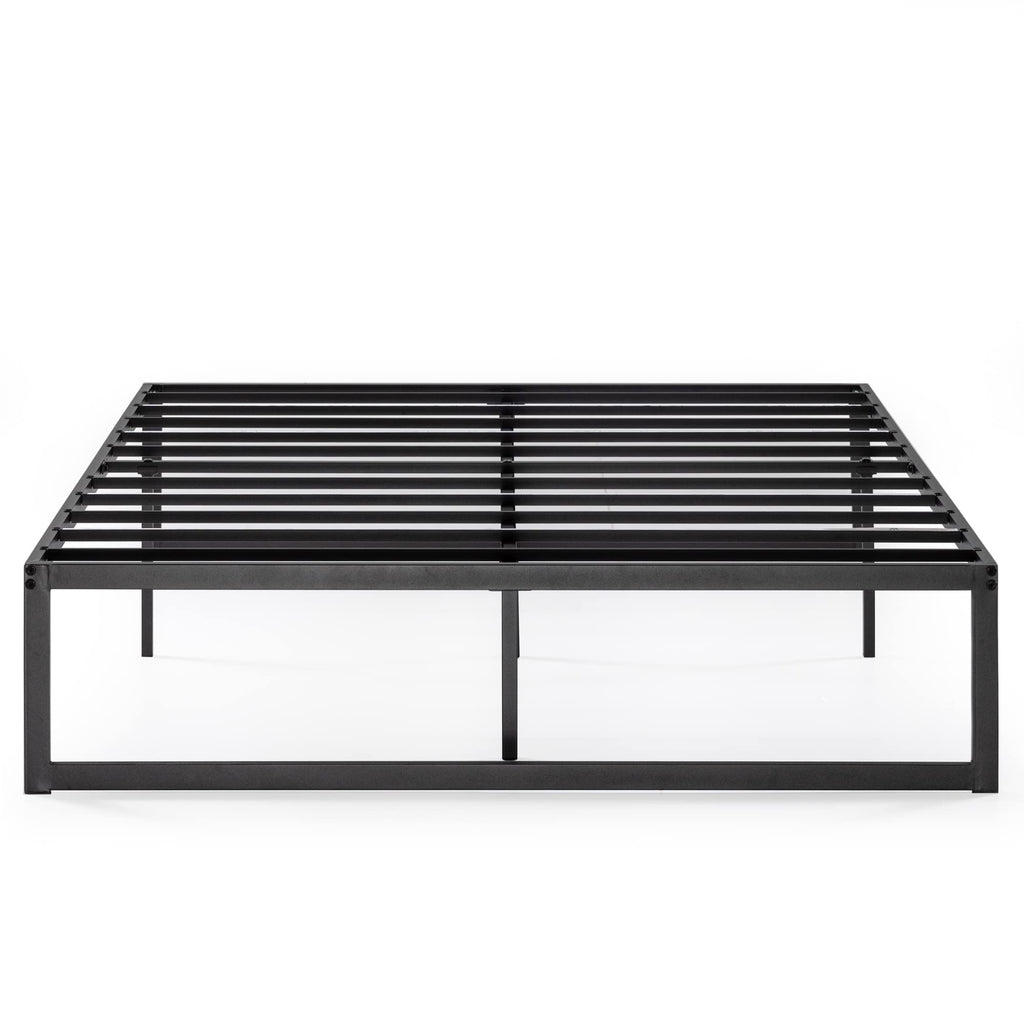 Zinus ABEL 14 Inch Platform Bed Frame, Steel Slat Support, Easy Assembly, No Box Spring Needed, Eco Friendly WonderBox(TM) Packaging, Black, Twin