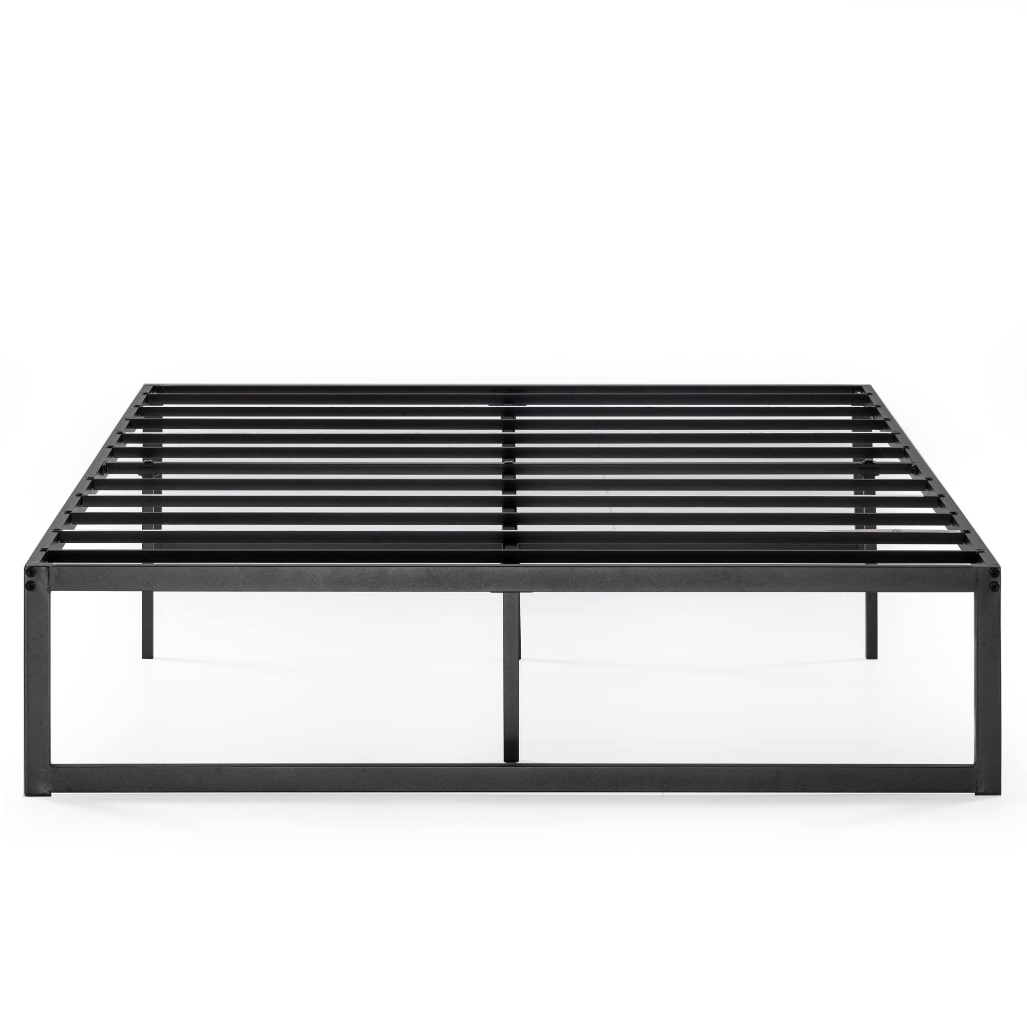 Zinus ABEL 14 Inch Platform Bed Frame, Steel Slat Support, Easy Assembly, No Box Spring Needed, Eco Friendly WonderBox(TM) Packaging, Black, Twin