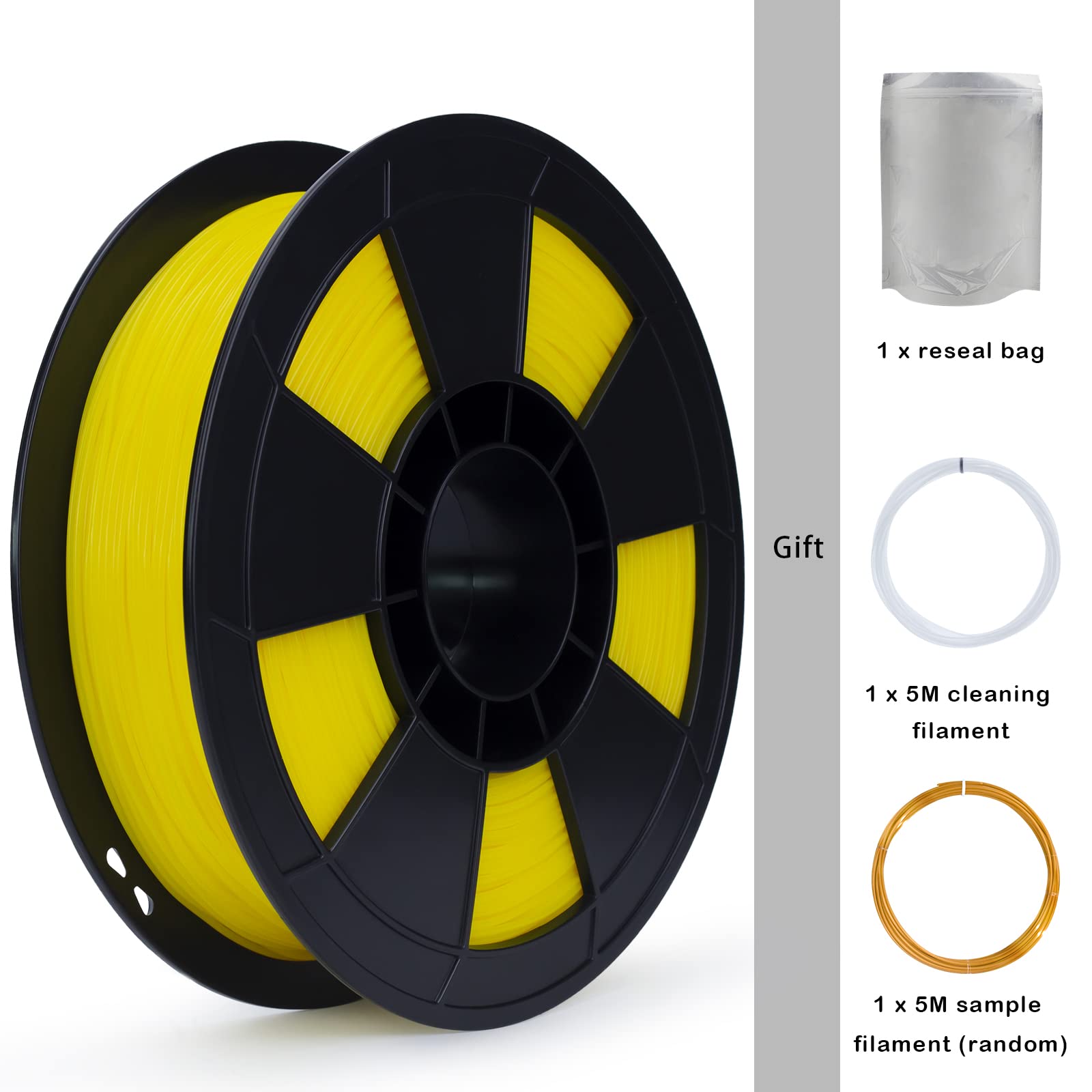 ZIRO TPU Filament 1.75mm 3D Printer Filament, Shore 95A Hardness TPU, Flexible Soft Material, 0.8KG/1.8lbs Spool, Fit Most FDM 3D Printers, Black