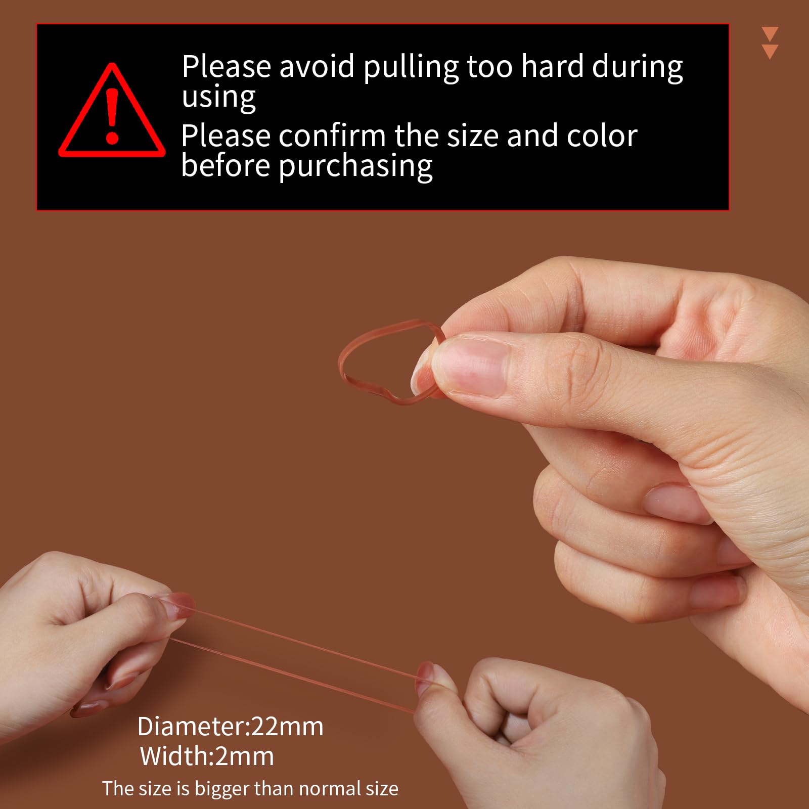 Teenitor Clear Elastic Hair Bands, 2000pcs Mini Hair Rubber Bands, Hair Ties, Soft Hair Elastics Ties, 2mm in Width and 30mm in Length