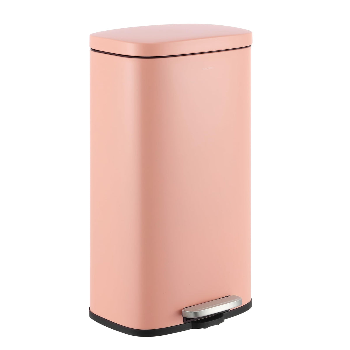 happimess HPM1011B Curtis 8-Gallon Step-Open Trash Can with Soft-Close Lid, Modern, Minimalistic, Fingerprint Proof for Home, Kitchen, Laundry Room, Office, Bedroom, Bathroom, Black