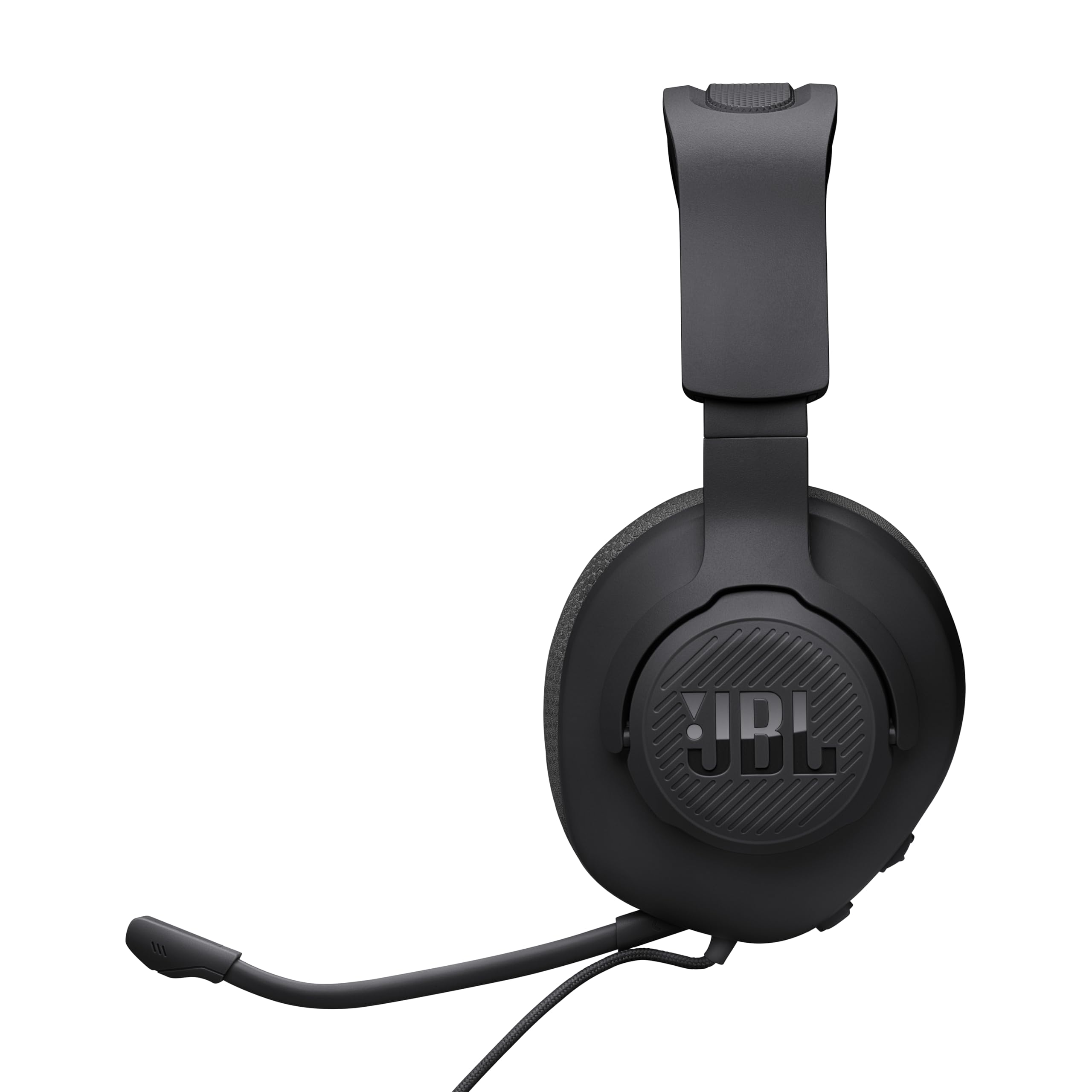 JBL Quantum 100M2 - Wired Over-Ear Gaming Headset with omnidirectional, Detachable mic with Mute Option and Fabric-Covered Memory Foam Ear Cushions, Compatible with All Platforms (Black)