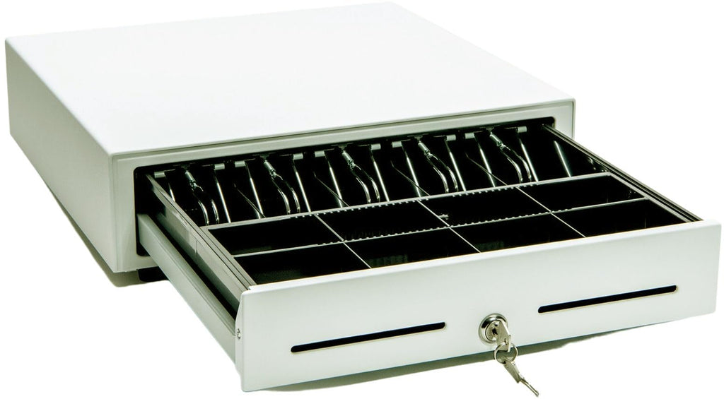 Star Micronics CD3-1616 5 Bill / 8 Coin Value Series Cash Drawer with 2 Media Slots and Included Cable (16" x 16") - Black