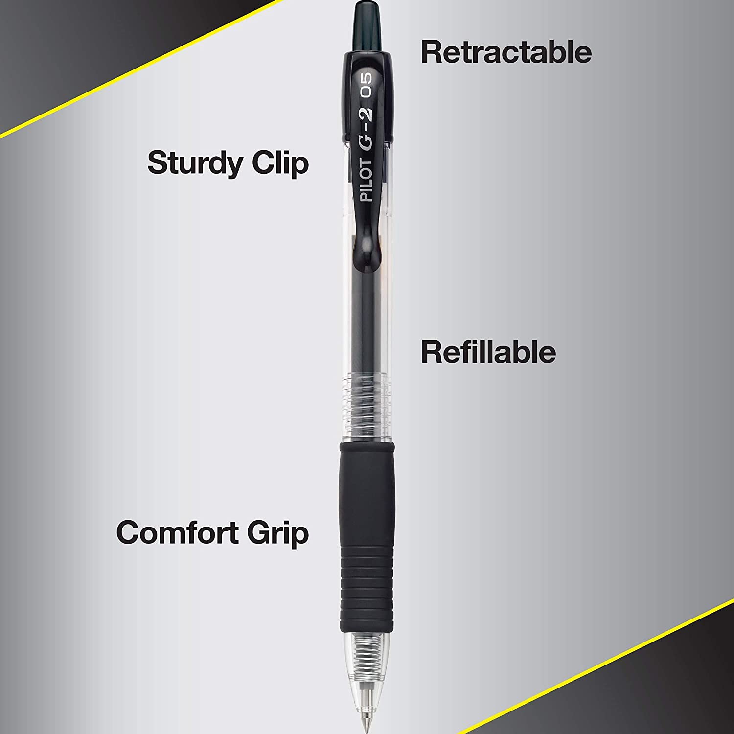 PILOT G2 Premium Gel Pens, 0.5mm Extra Fine Point, Refillable & Retractable Ballpoint Pens, 5 Black & 5 Blue, Pack of 10
