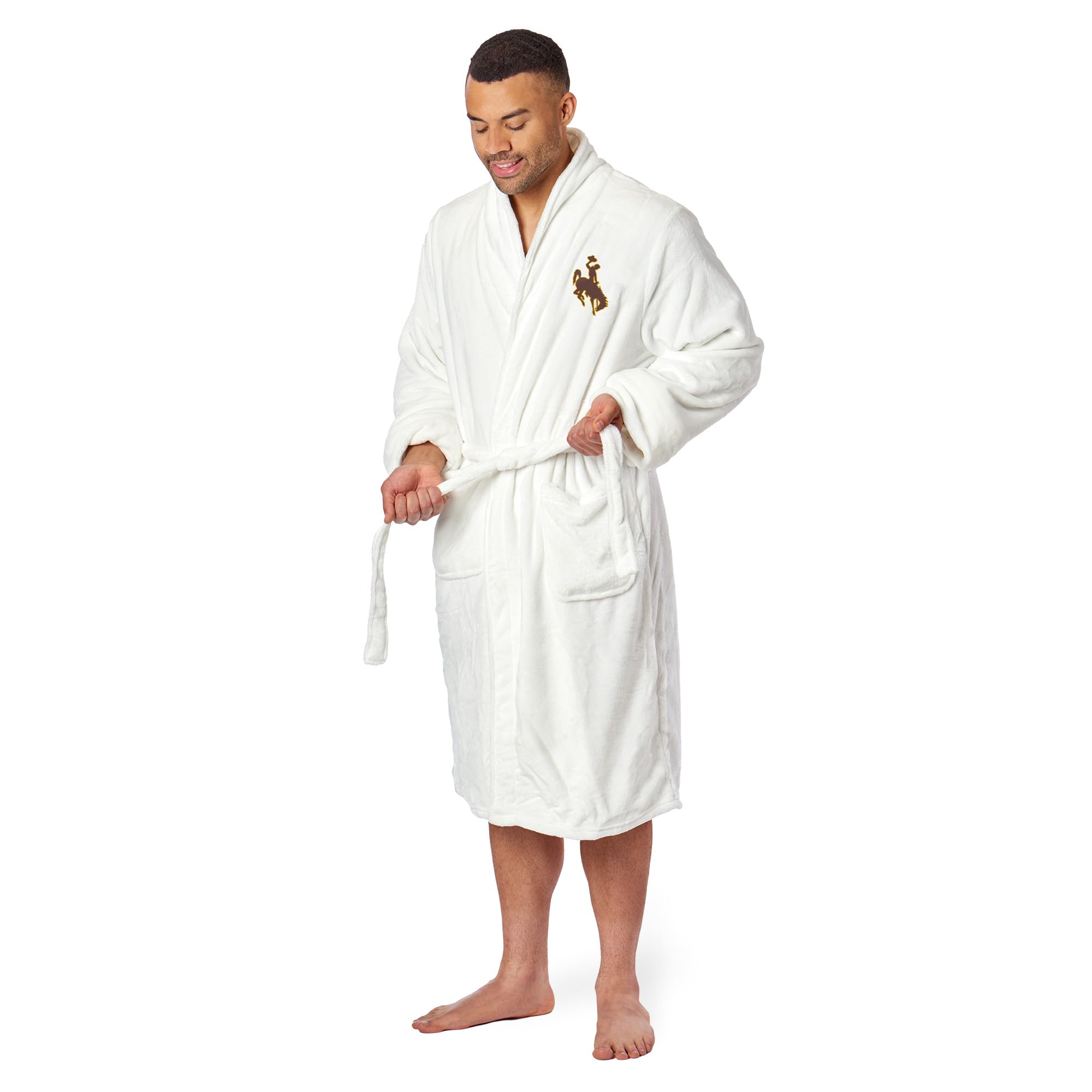 Northwest NCAA Adult Unisex Silk Touch Bathrobe, Officially Licensed Loungewear, Soft Plush Polyester