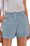 YOCUR Womens Lightweight Shorts Casual Baggy Trendy Hot Pants Elastic Waist Drawstring Comfy Shorts