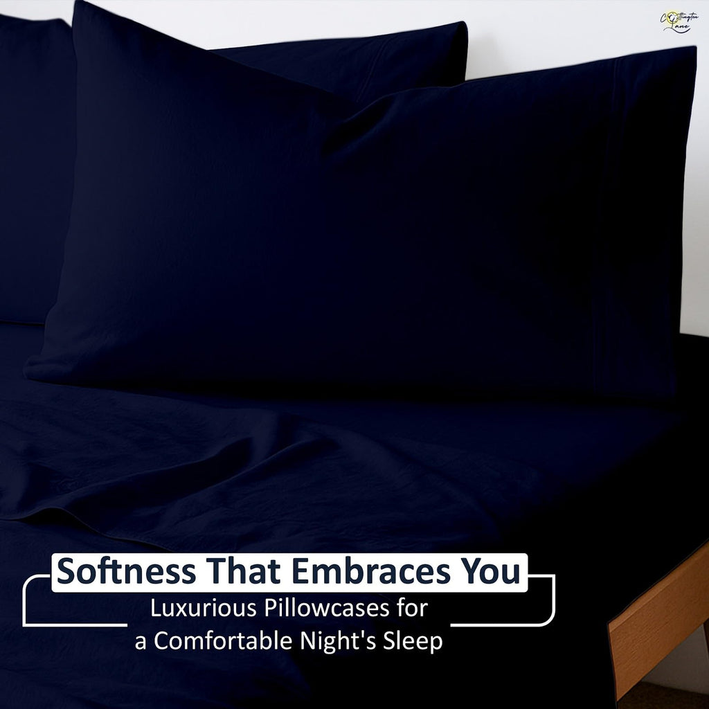 Cottington Lane Twin Size Sheet Set, 100% Egyptian Cotton Premium Hotel Quality 4 Piece Sheets Sets, High Thread Count Dark Grey Solid with 6-10" Deep Pocket