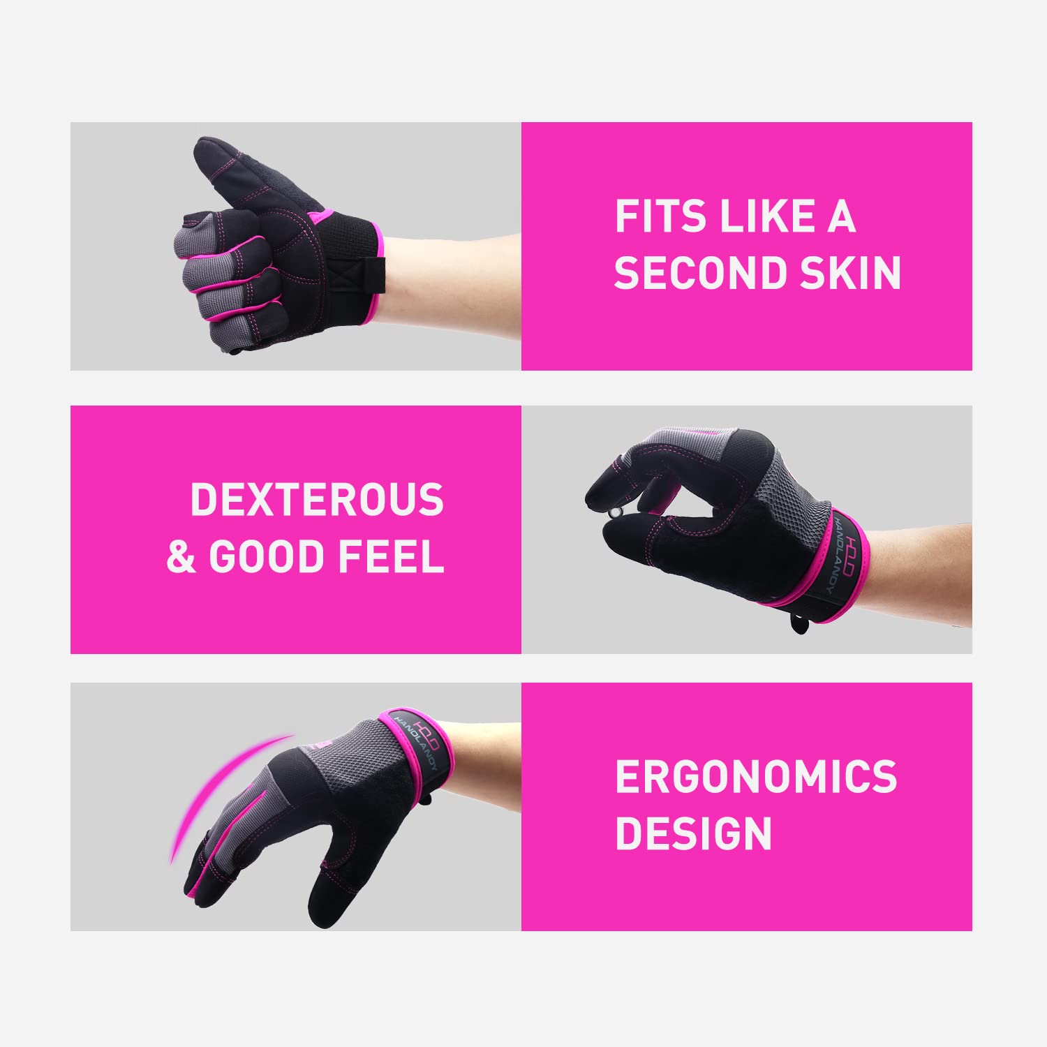 AIGEVTURE Safety Work Gloves Mens & Women, Light Duty Mechanic Gloves Touch Screen, Gardening Work Gloves with Grip,High Dexterity