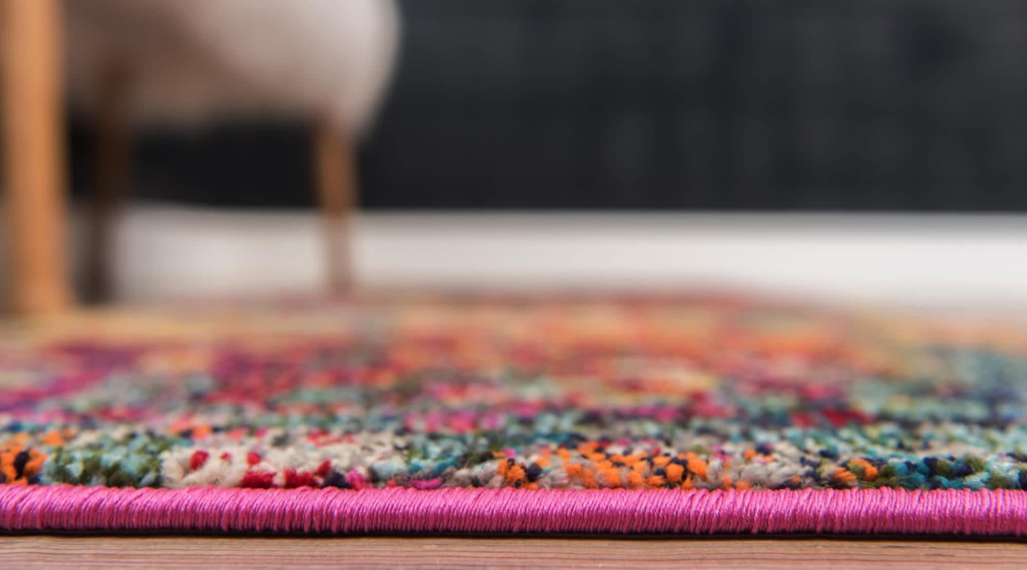 Unique Loom Jardin Collection Colorful, Vibrant, Abstract, Modern Area Rug (2' 0 x 3' 0 Rectangular, Multi/ Blue)