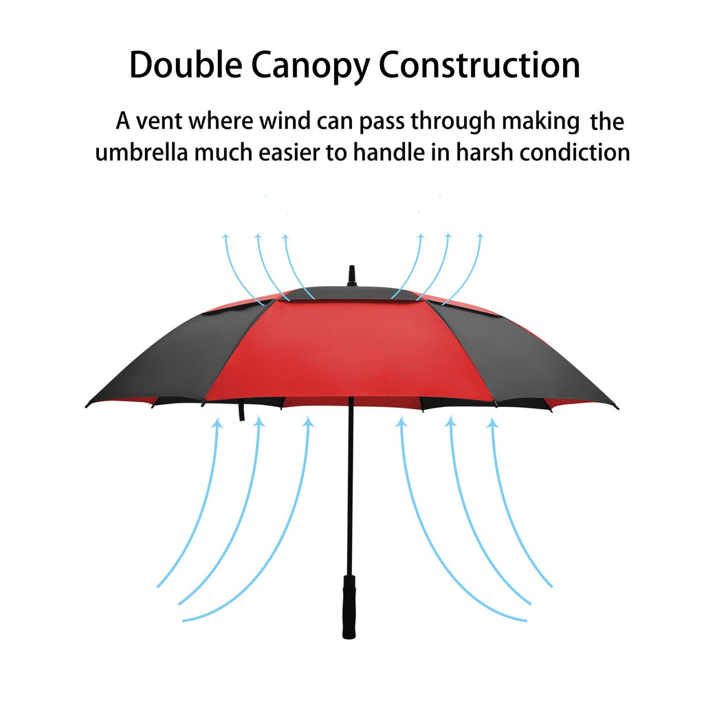 ACEIken Golf Umbrella Large 58/62/68 Inch Automatic Open Golf Umbrella Extra Large Oversize Double Canopy Vented Umbrella Windproof Waterproof for Men and Women