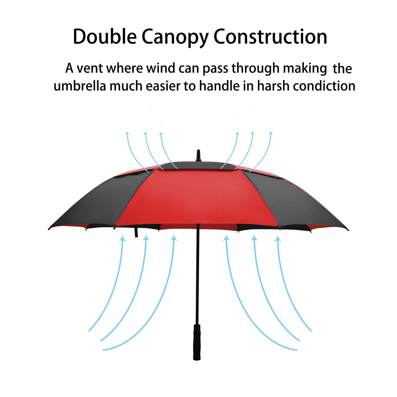 ACEIken Golf Umbrella Large 58/62/68 Inch Automatic Open Golf Umbrella Extra Large Oversize Double Canopy Vented Umbrella Windproof Waterproof for Men and Women