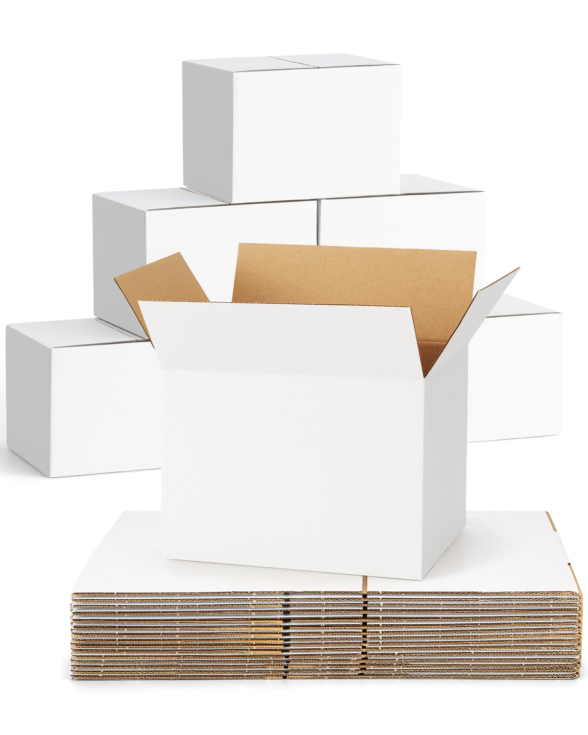 40-Pack-Small-Shipping-Boxes-6x4x4, Corrugated-Cardboard-Boxes-for-Packaging-Small-Business, Brown-Boxes-Mailers