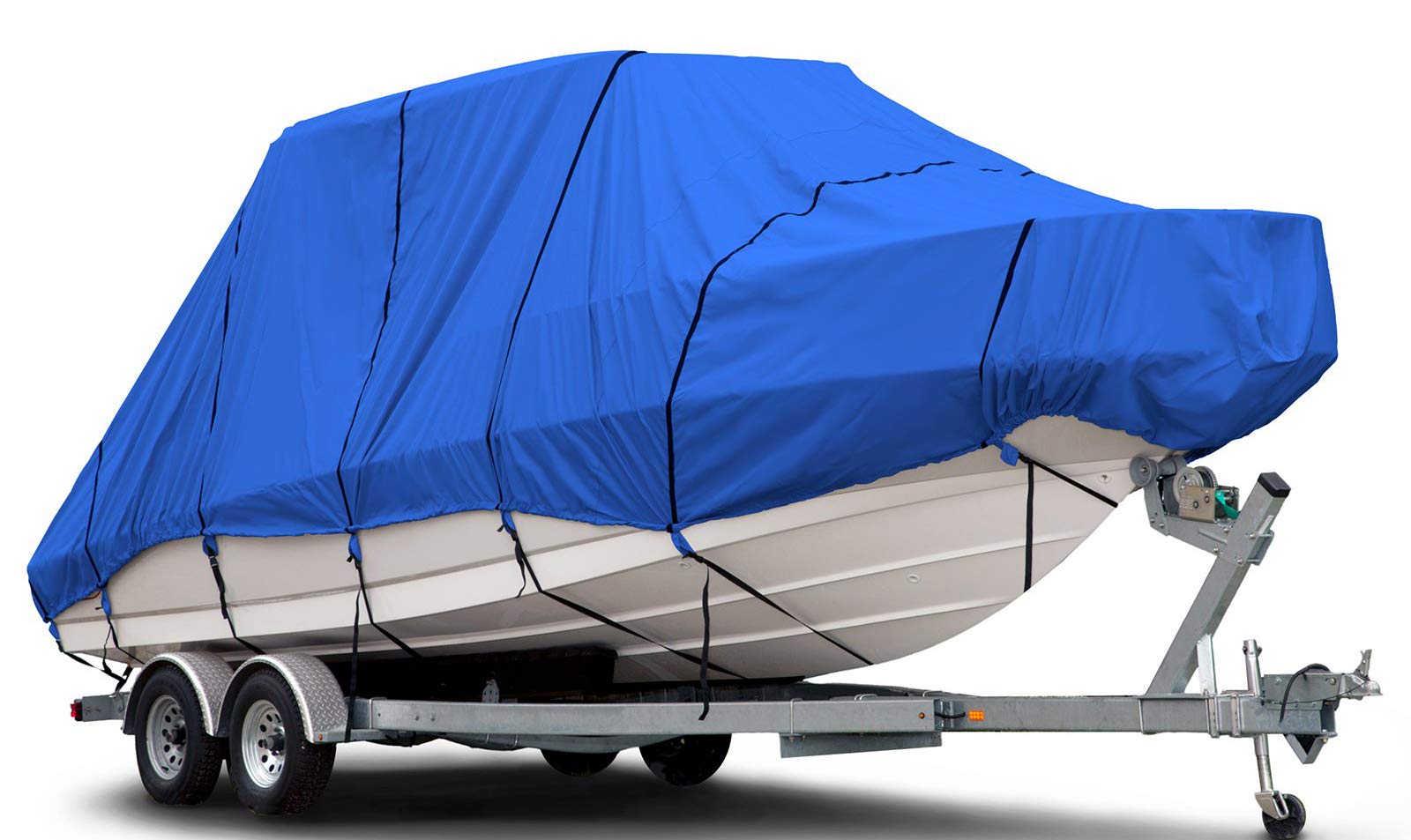 Budge B-620-X6 Blue 20'-22' Long (Beam Width up to 106") 600 Denier Waterproof Breathable Hard/T-Top Boat Cover
